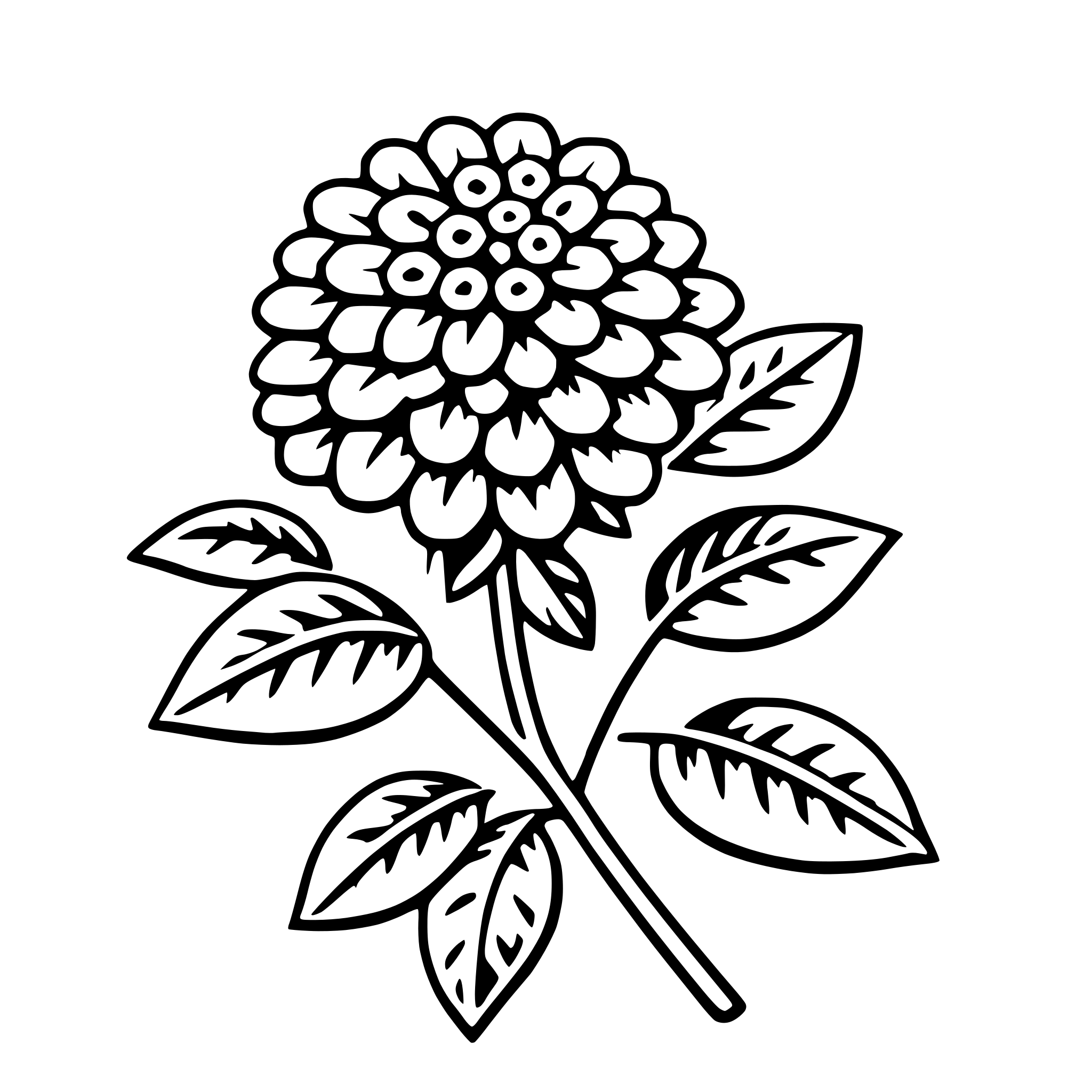 AI-generated SVG of a lantana