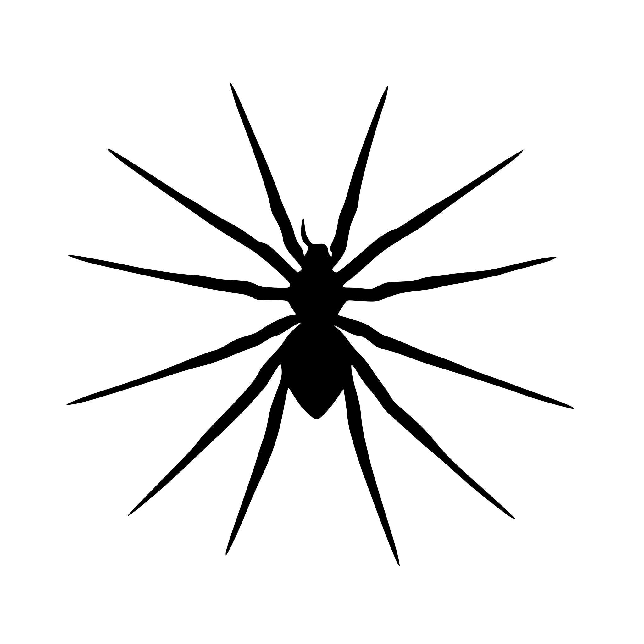 AI-generated SVG of 'spider in a web'