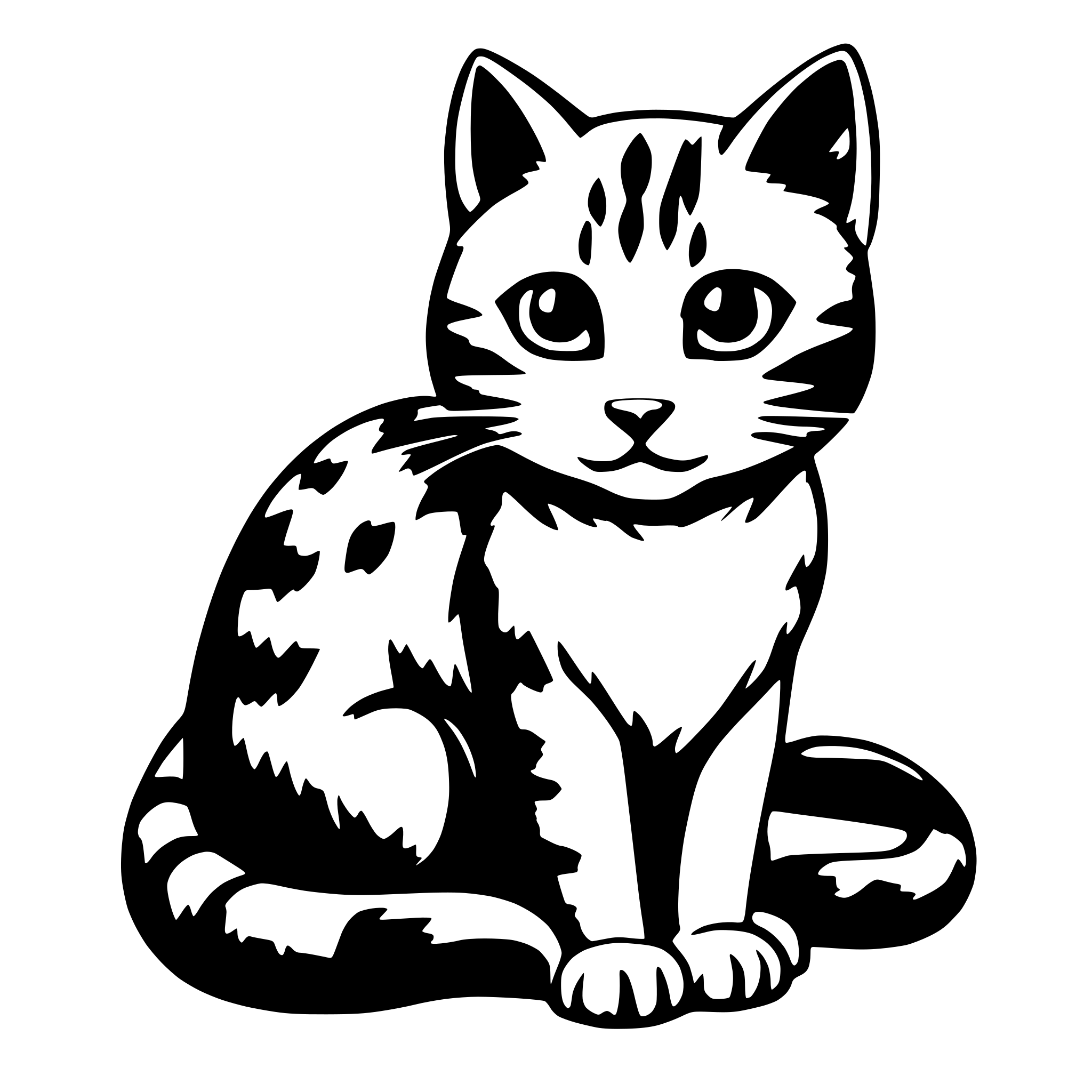 AI-generated SVG of a 小猫咪学德语