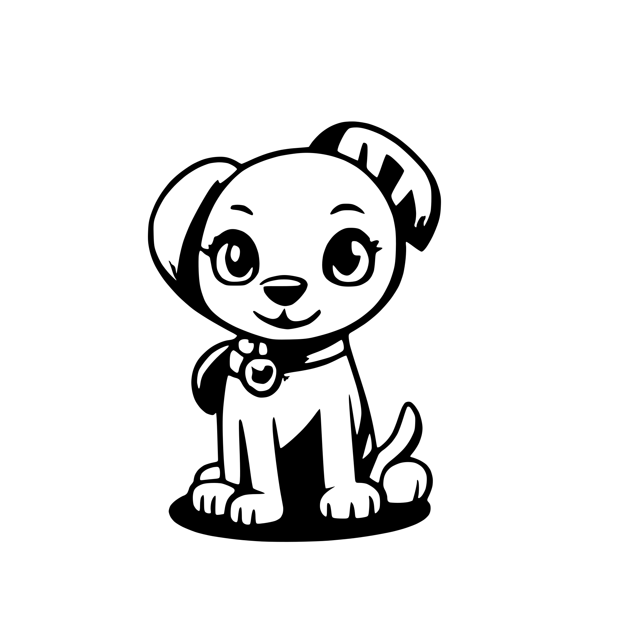 AI-generated SVG of 'dog cartoon green'