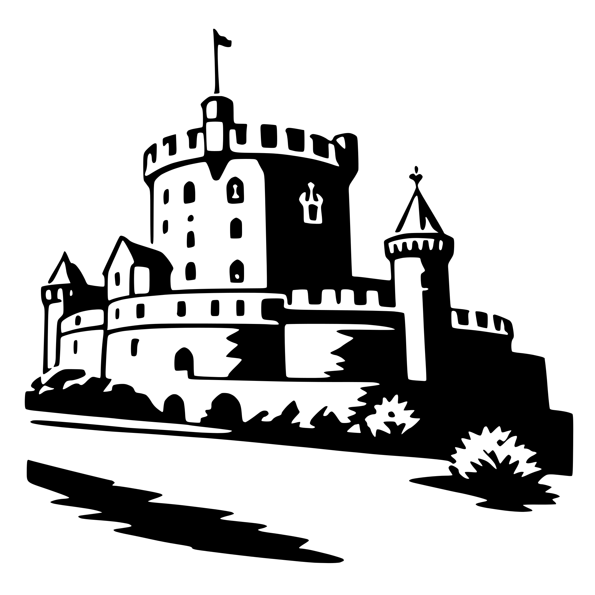 AI-generated SVG of a edinburgh castle