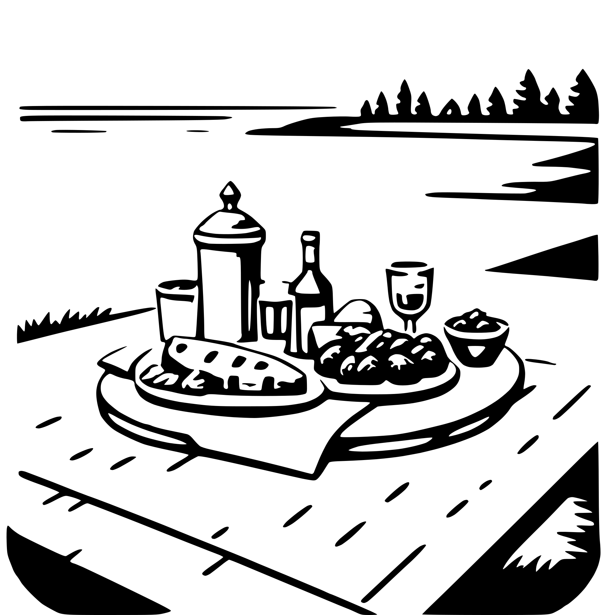 AI-generated SVG of a romantic picnic