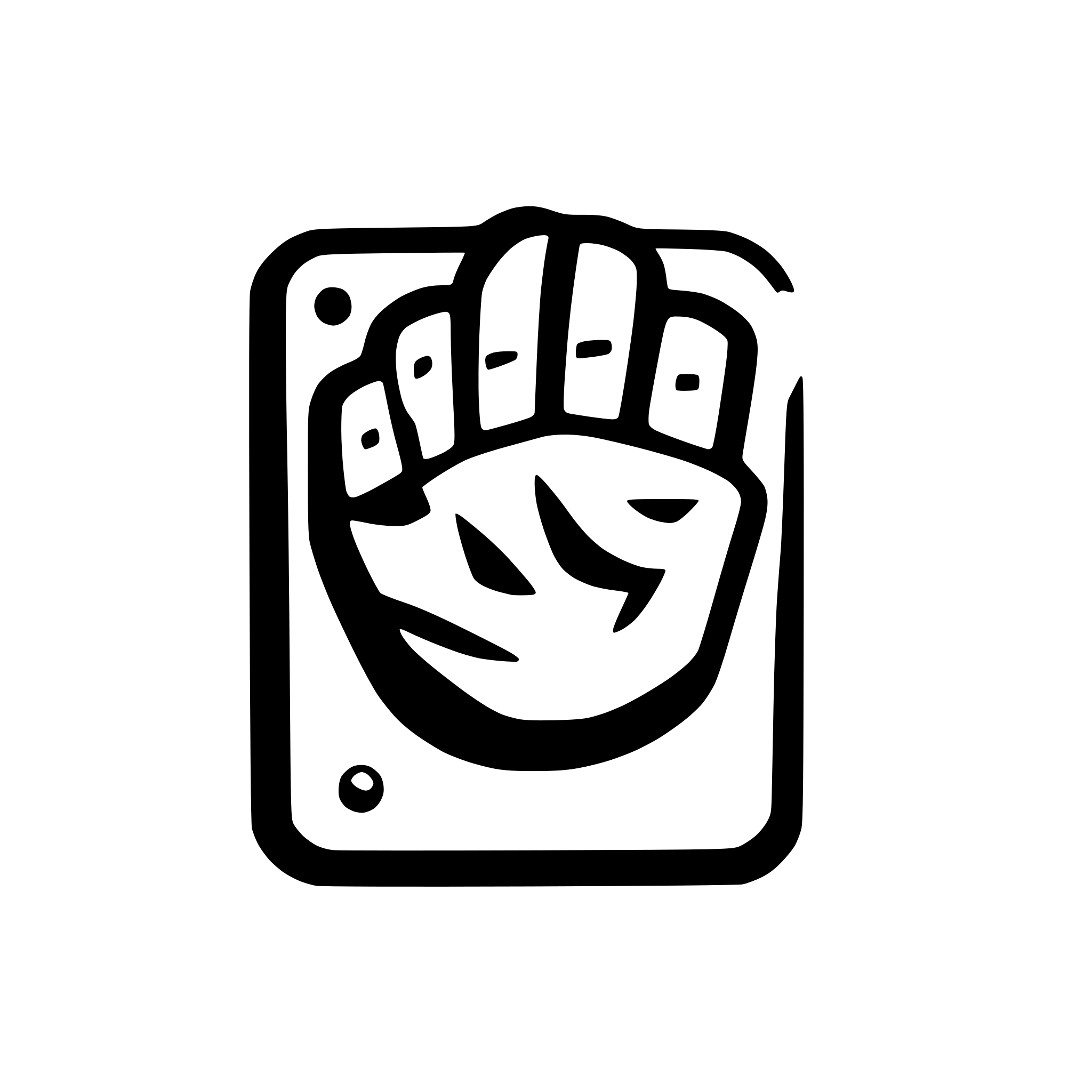 AI-generated SVG of a A processor with a tiger paw on it