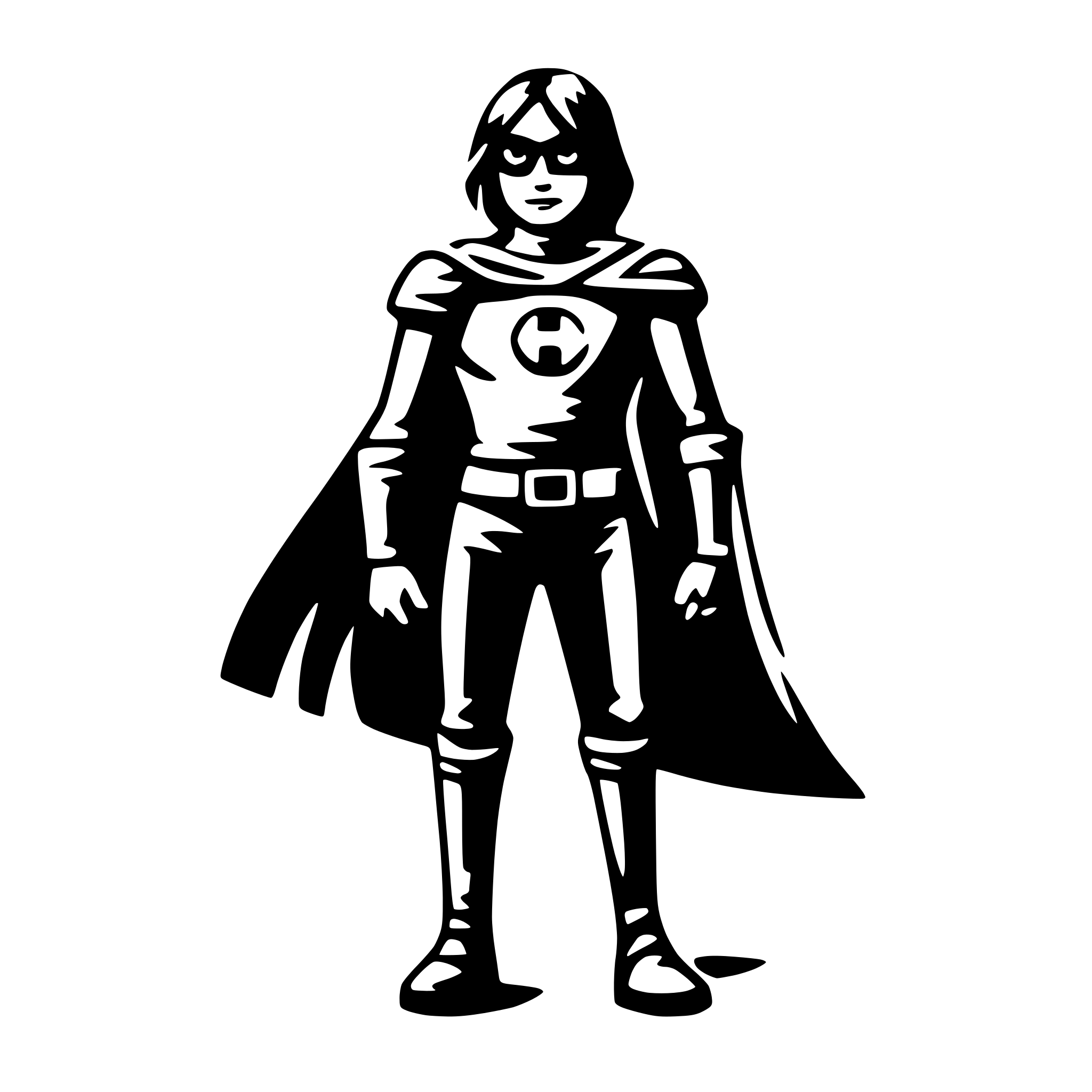 AI-generated SVG of a superhero