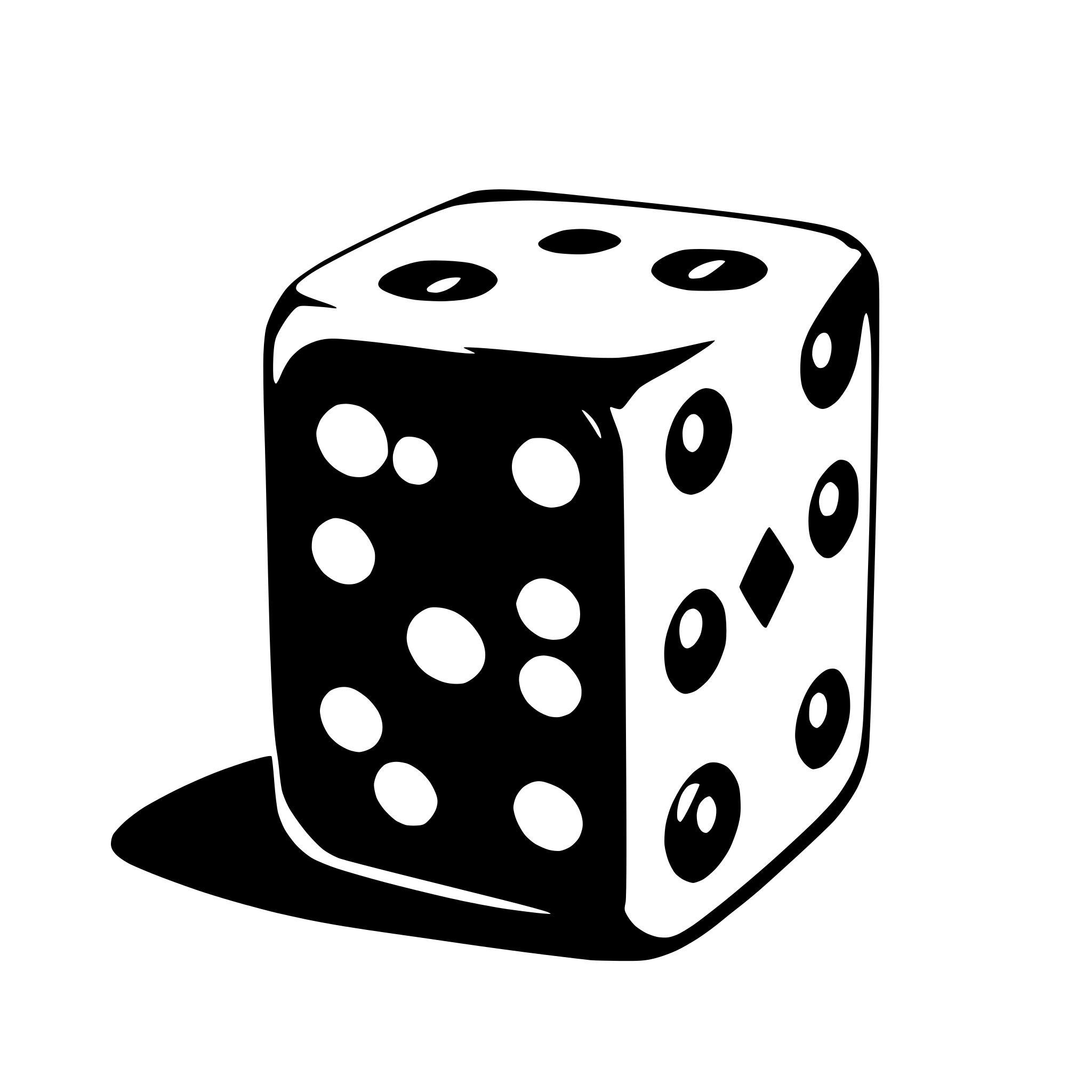 AI-generated SVG of a a casino style dice
