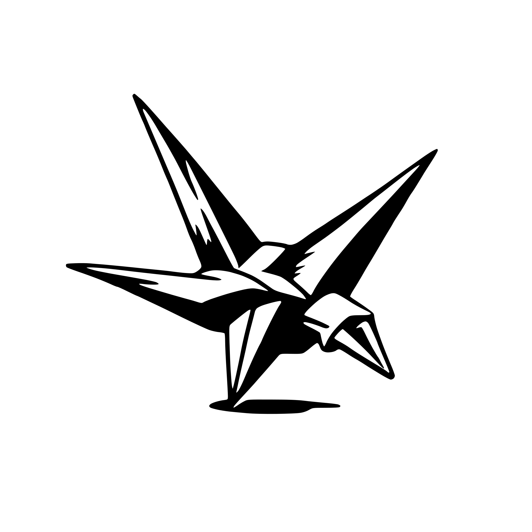 AI-generated SVG of a paper crane hearts
