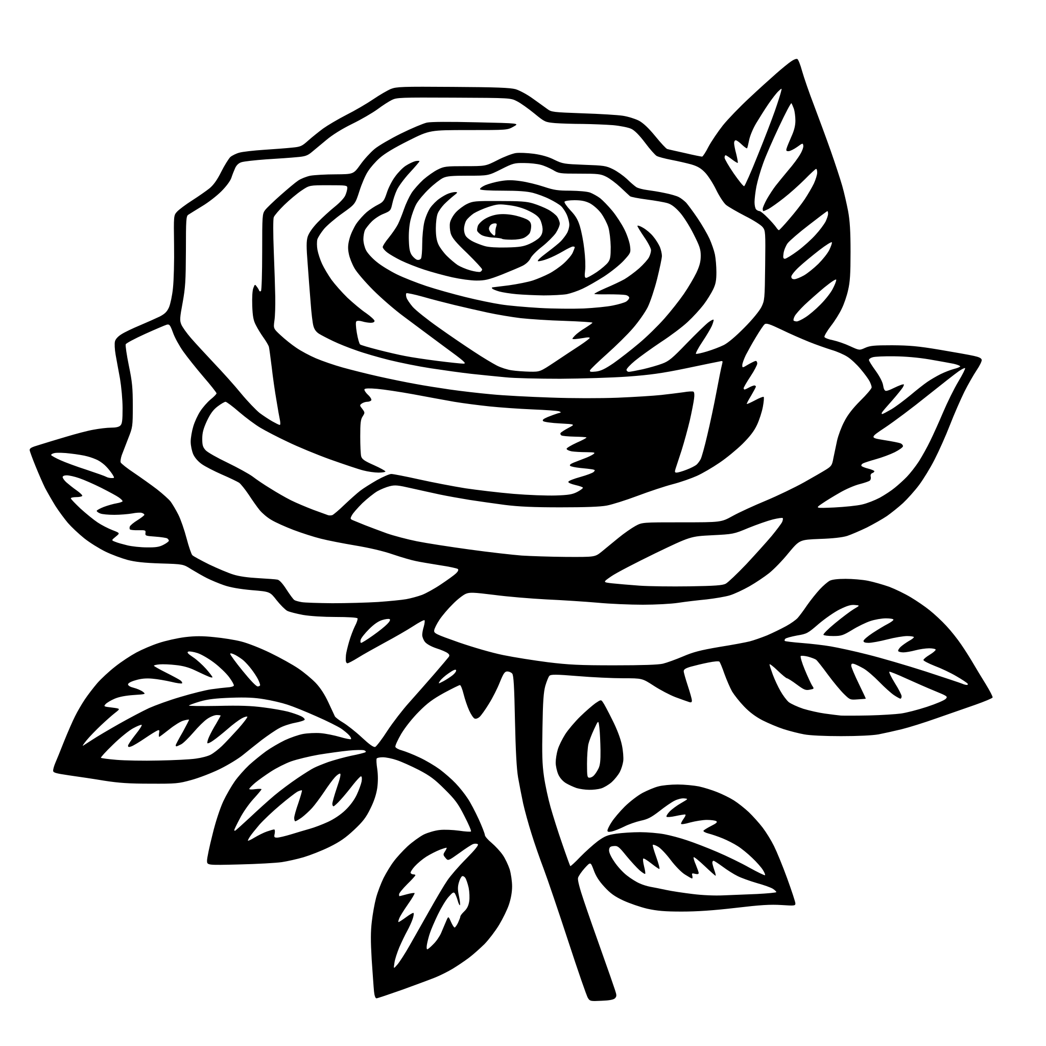 AI-generated SVG of 'rose'
