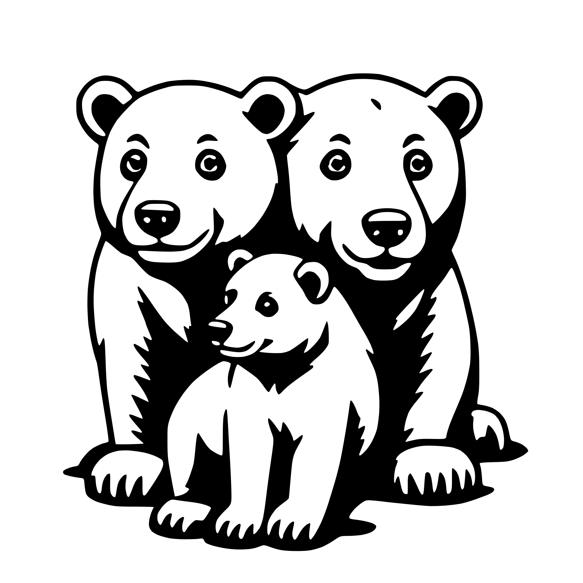 AI-generated SVG of a bear and cub