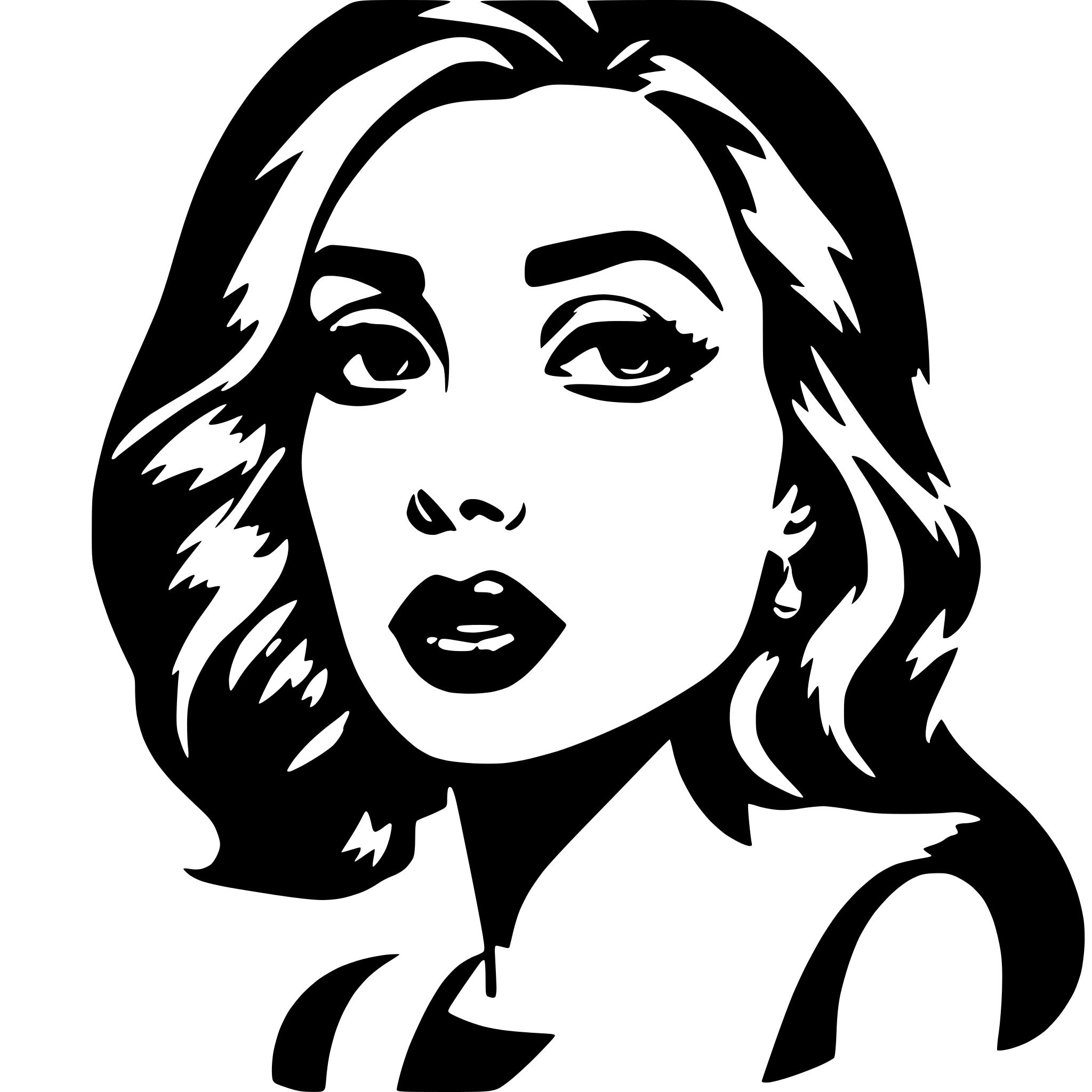 AI-generated SVG of 'woman with thick lips'