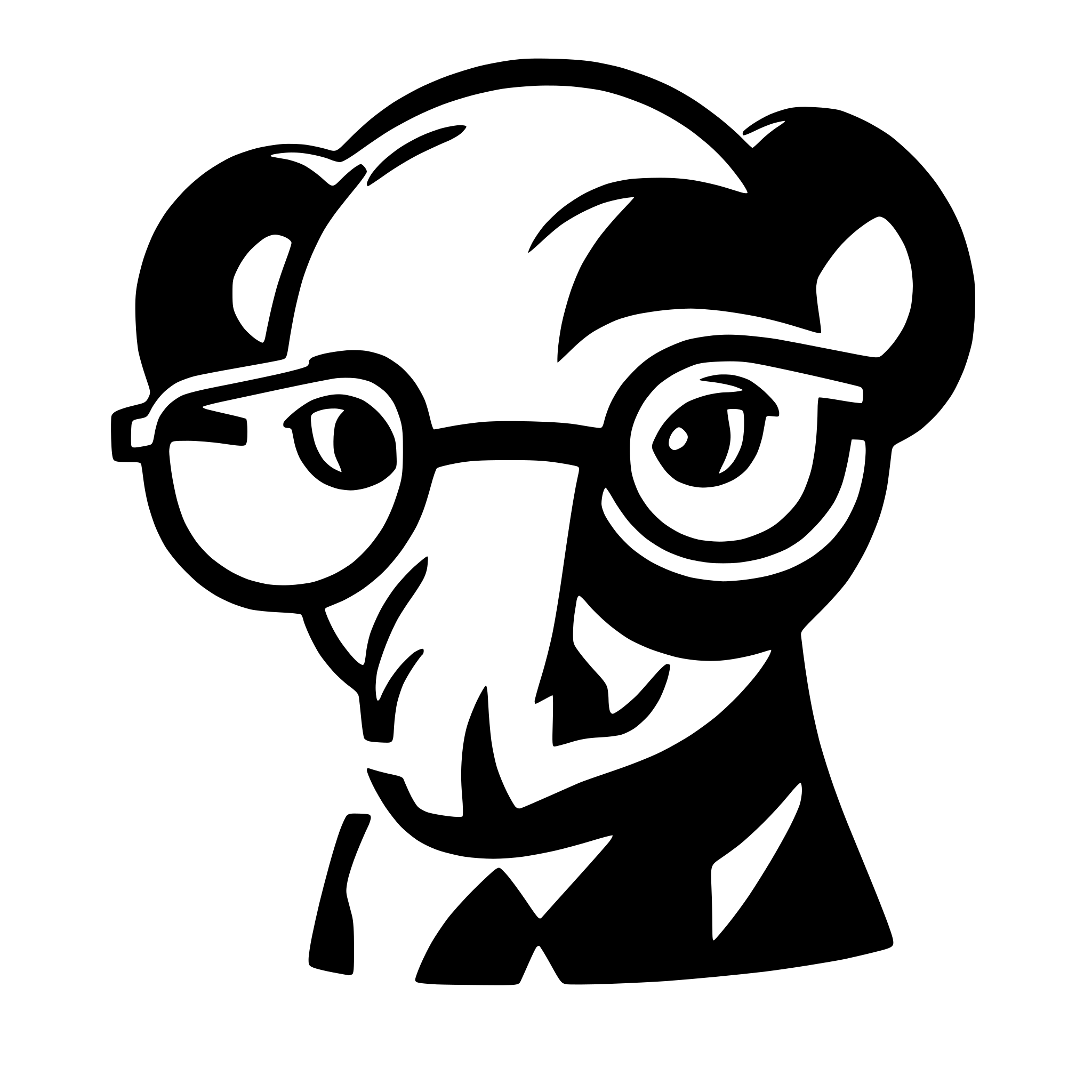 AI-generated SVG of a Fontawersome icon of an elephant with glasses