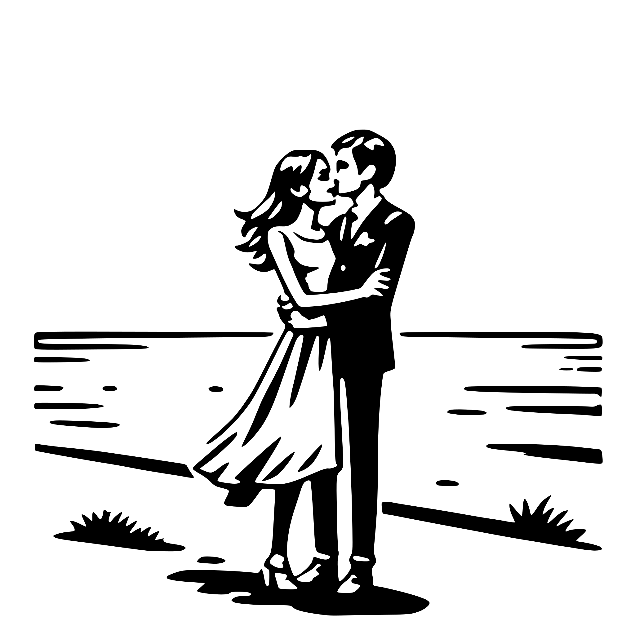 AI-generated SVG of a sunset embrace