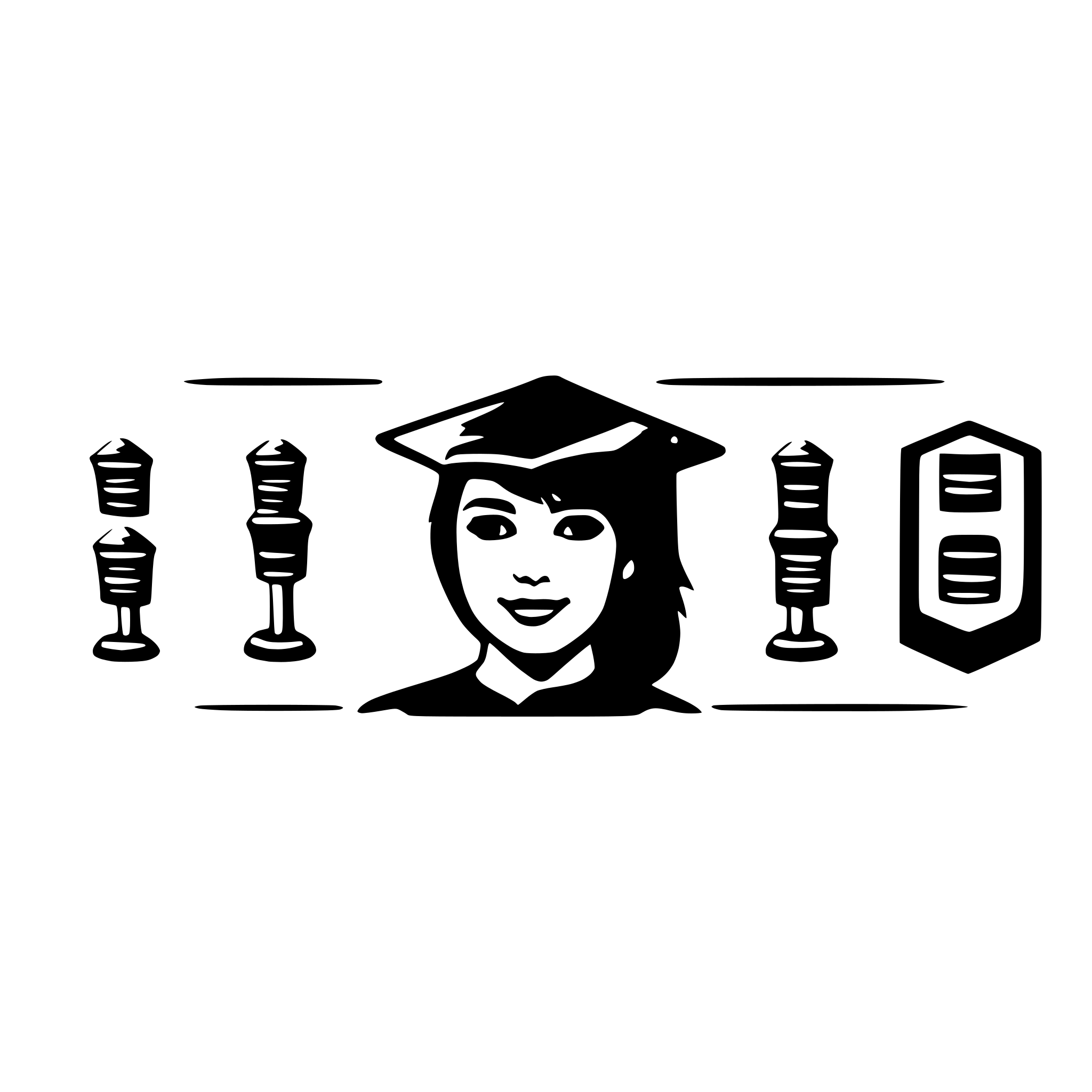 AI-generated SVG of a student laouch, gradute caps