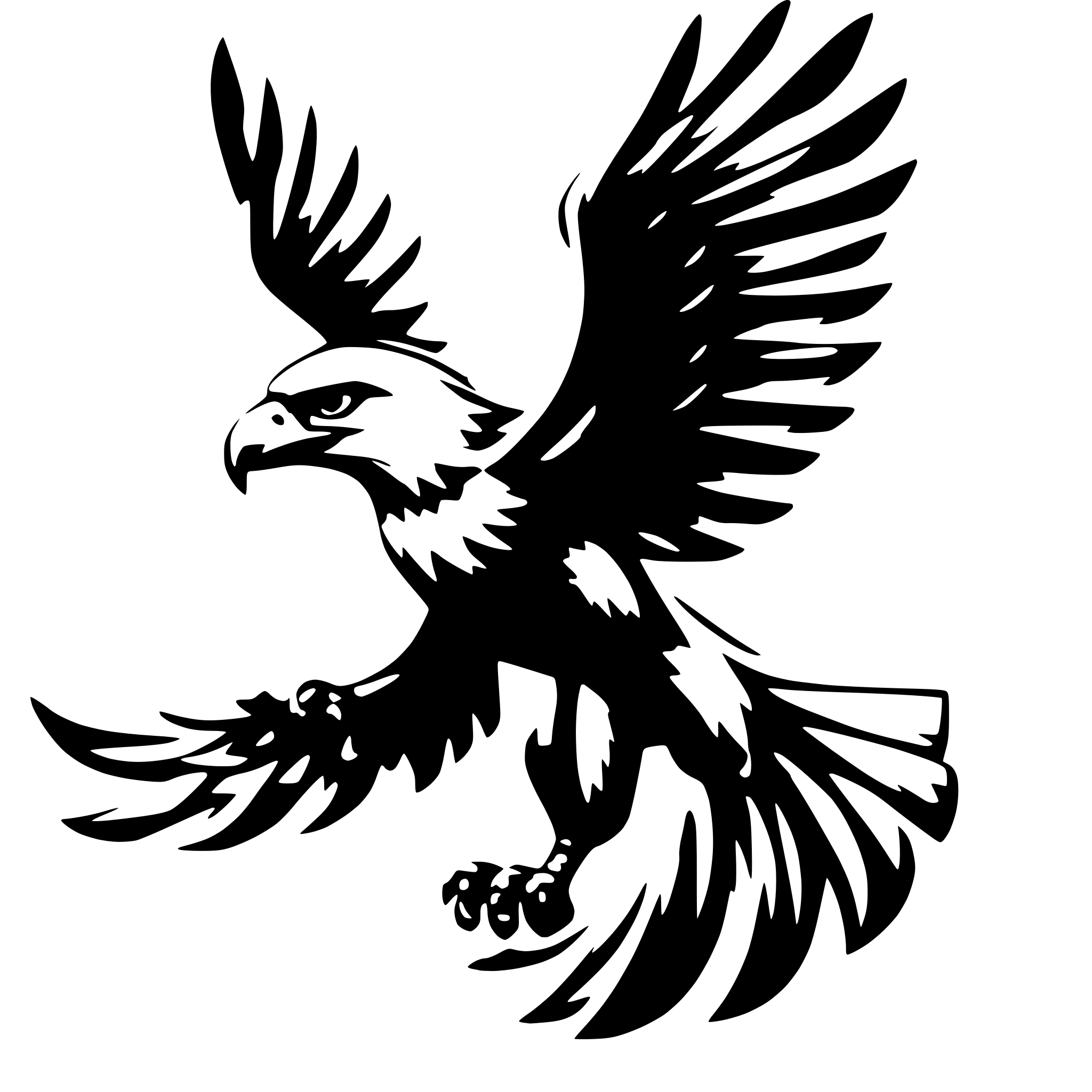 AI-generated SVG of 'a majestic eagle in flight'