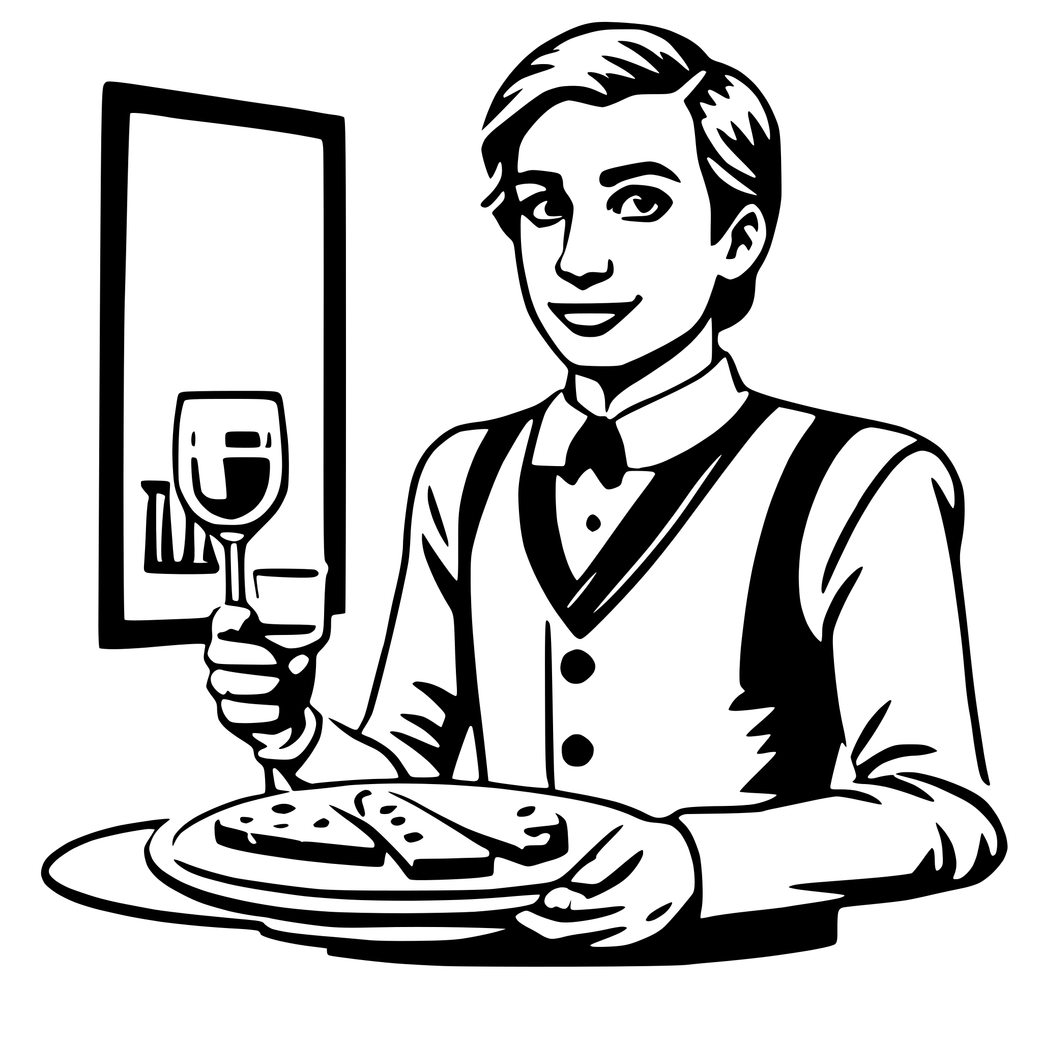 AI-generated SVG of 'waiter'