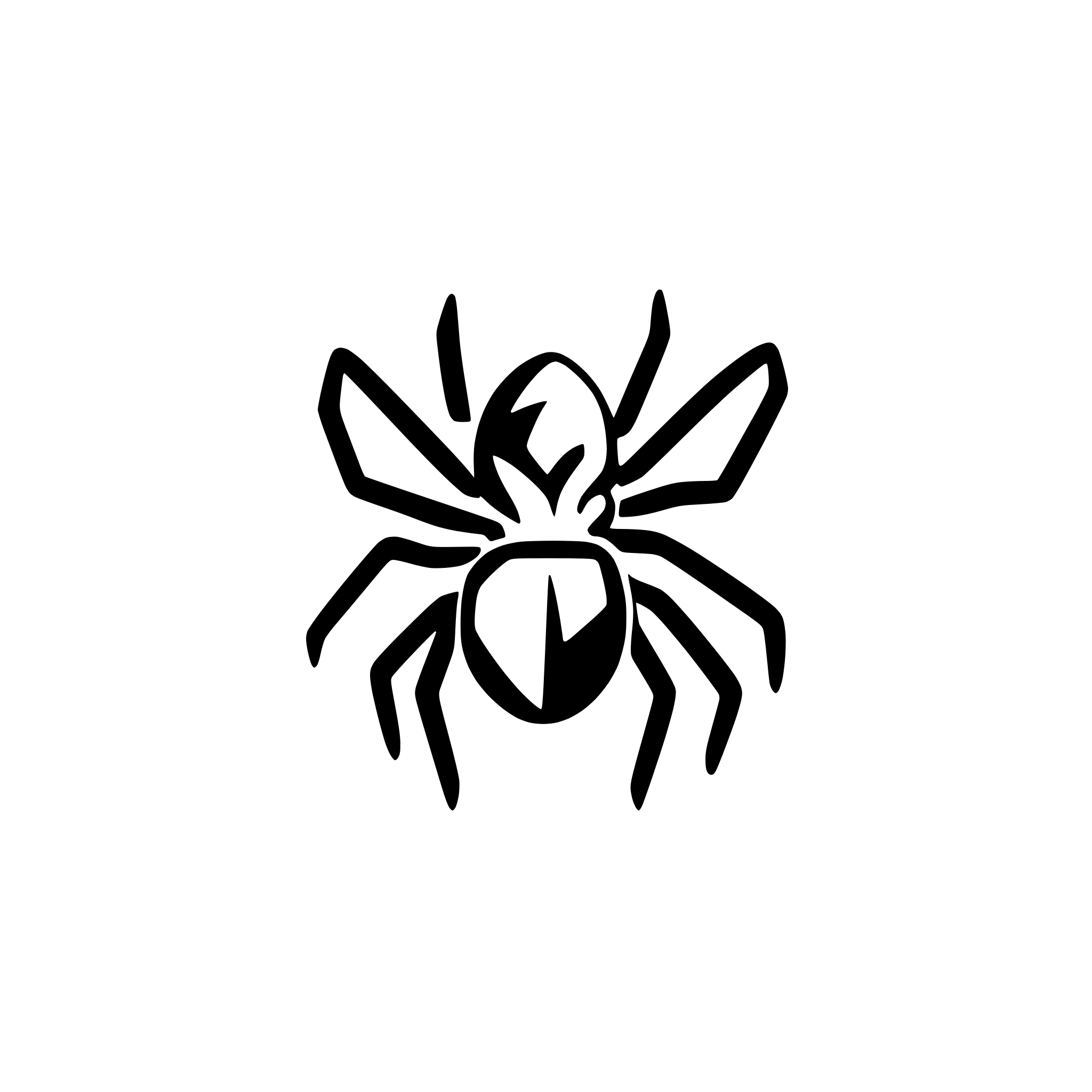 AI-generated SVG of a spider, anatomicly right, web