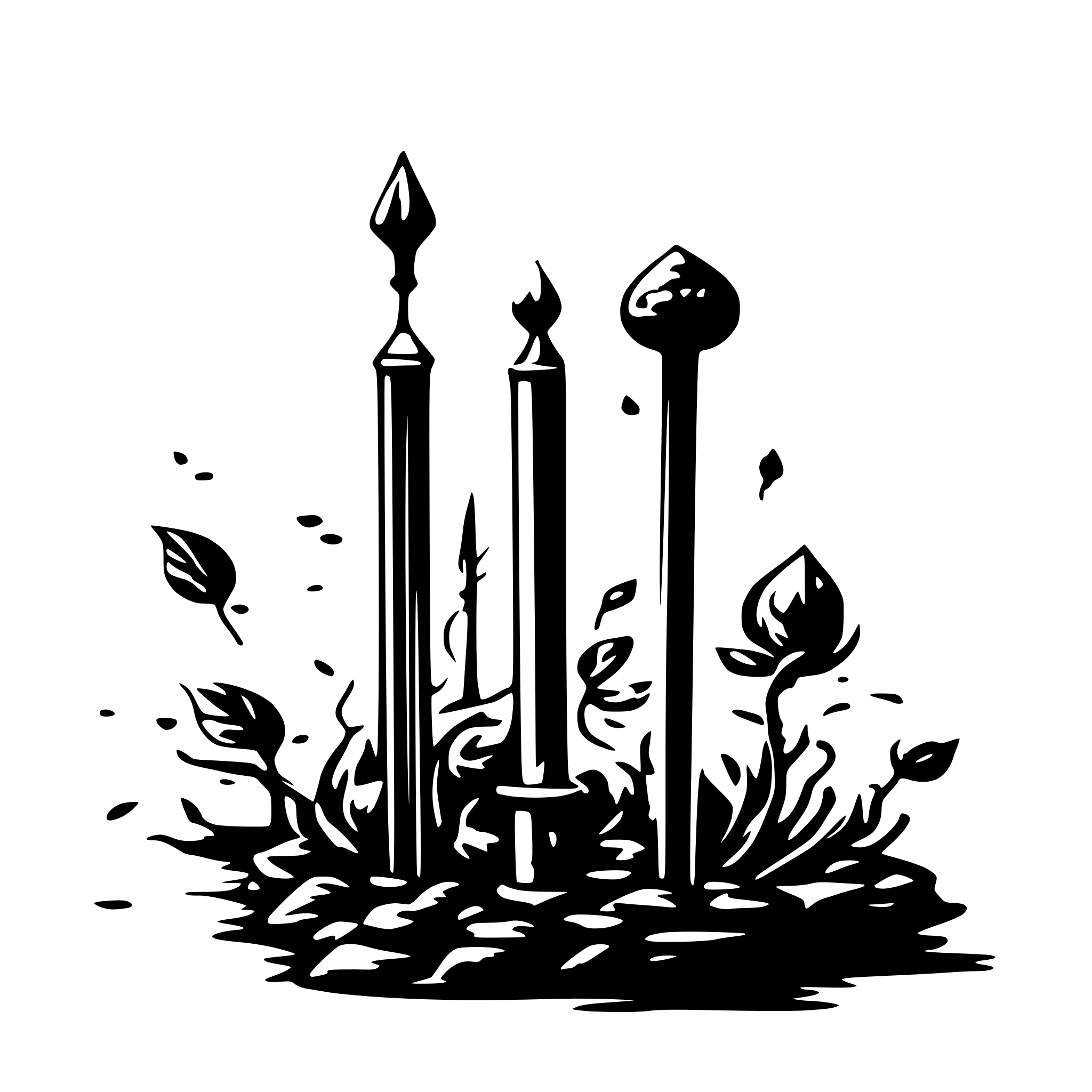 AI-generated SVG of a Incense Stick with Fumes