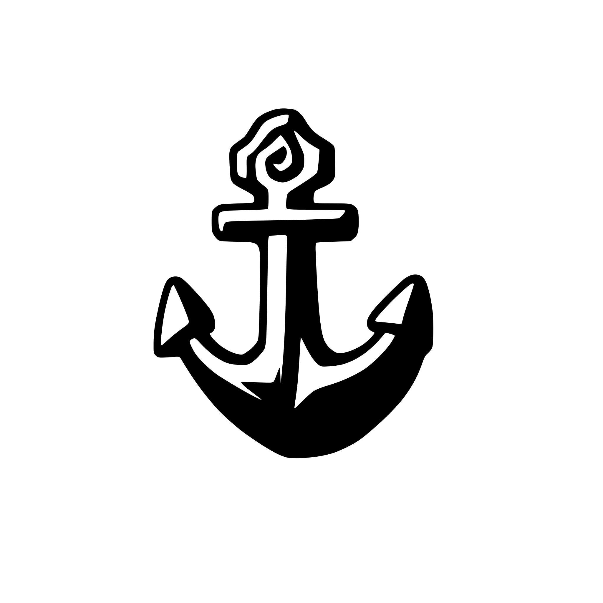 AI-generated SVG of a anchor icon, split into a few major shapes, consider DOTA style