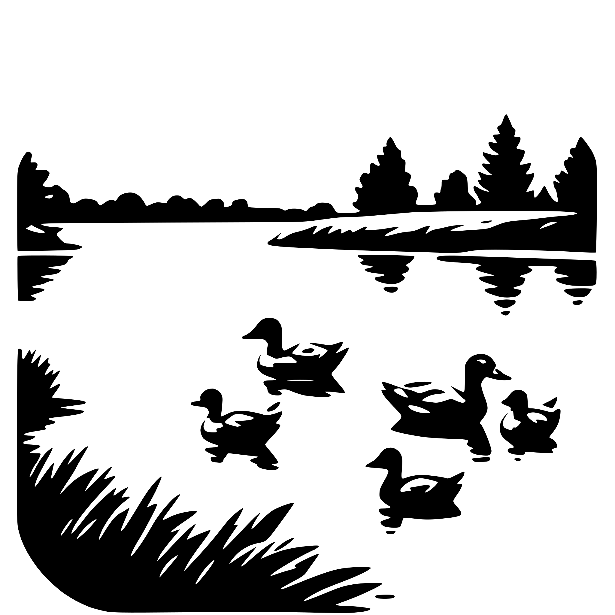 AI-generated SVG of 'lake with ducks'