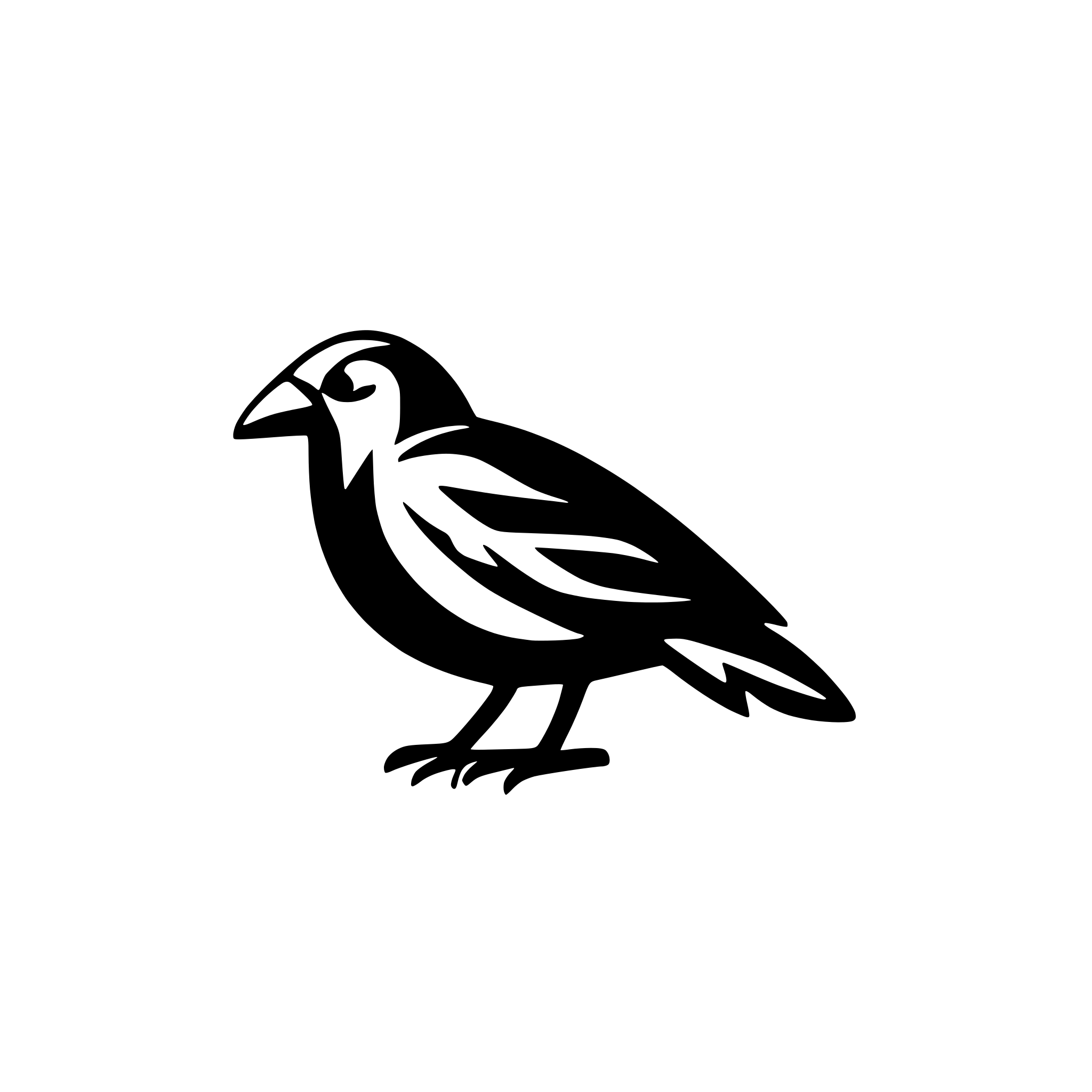 AI-generated SVG of a Crow