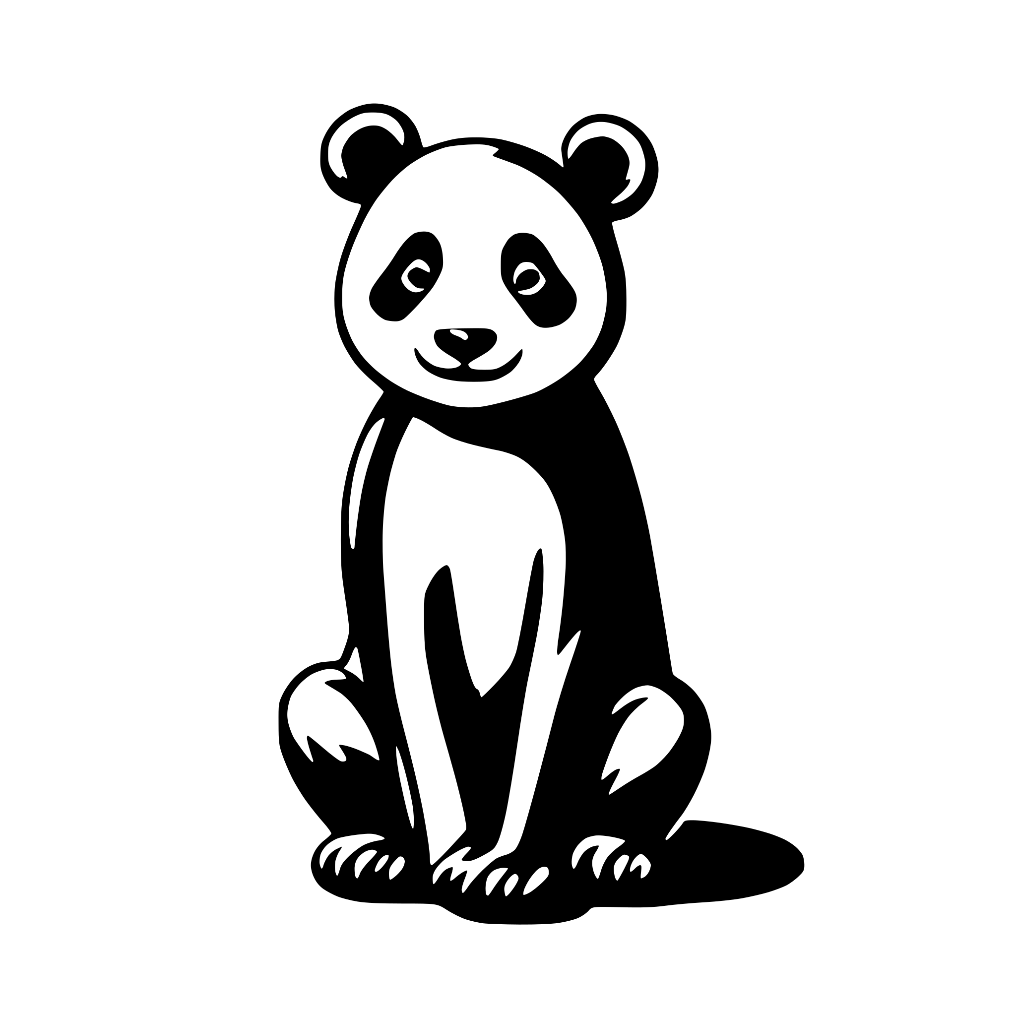 AI-generated SVG of a panda