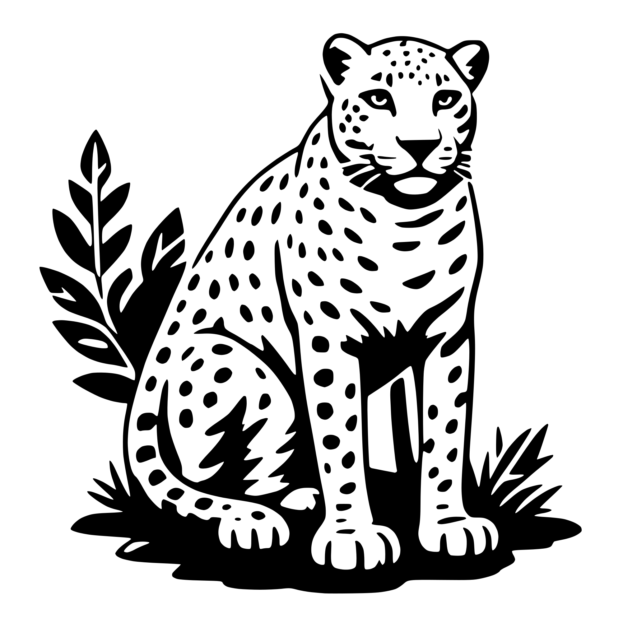 AI-generated SVG of 'leopard'