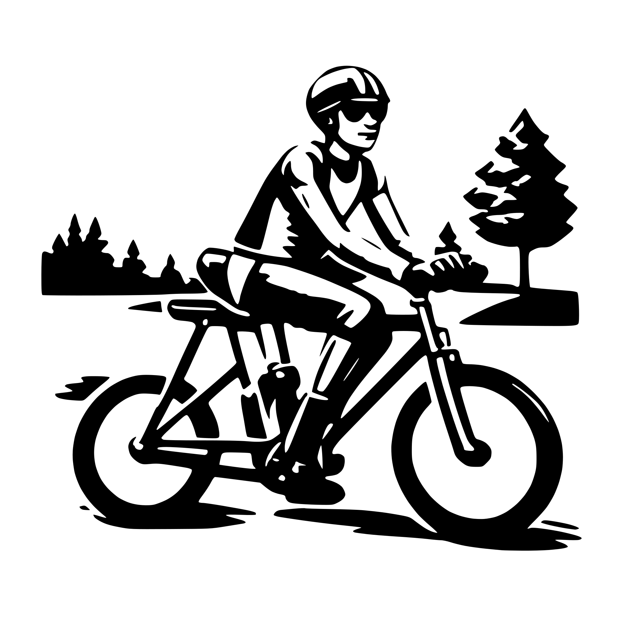 AI-generated SVG of 'cycling'