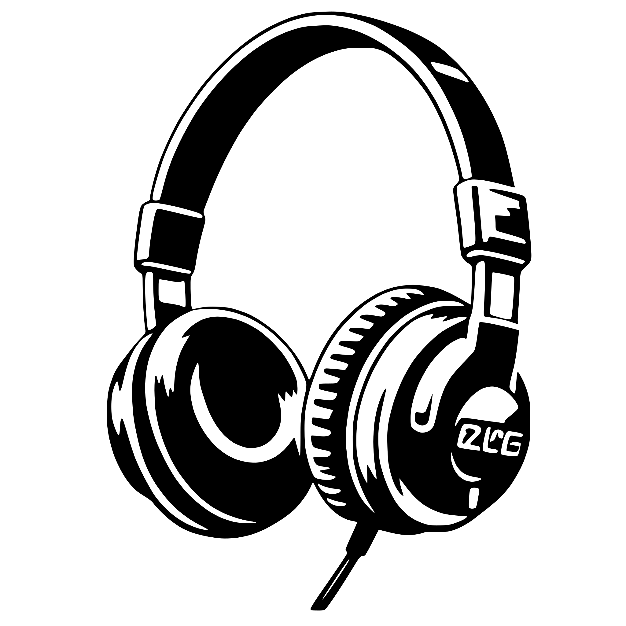AI-generated SVG of a headphones