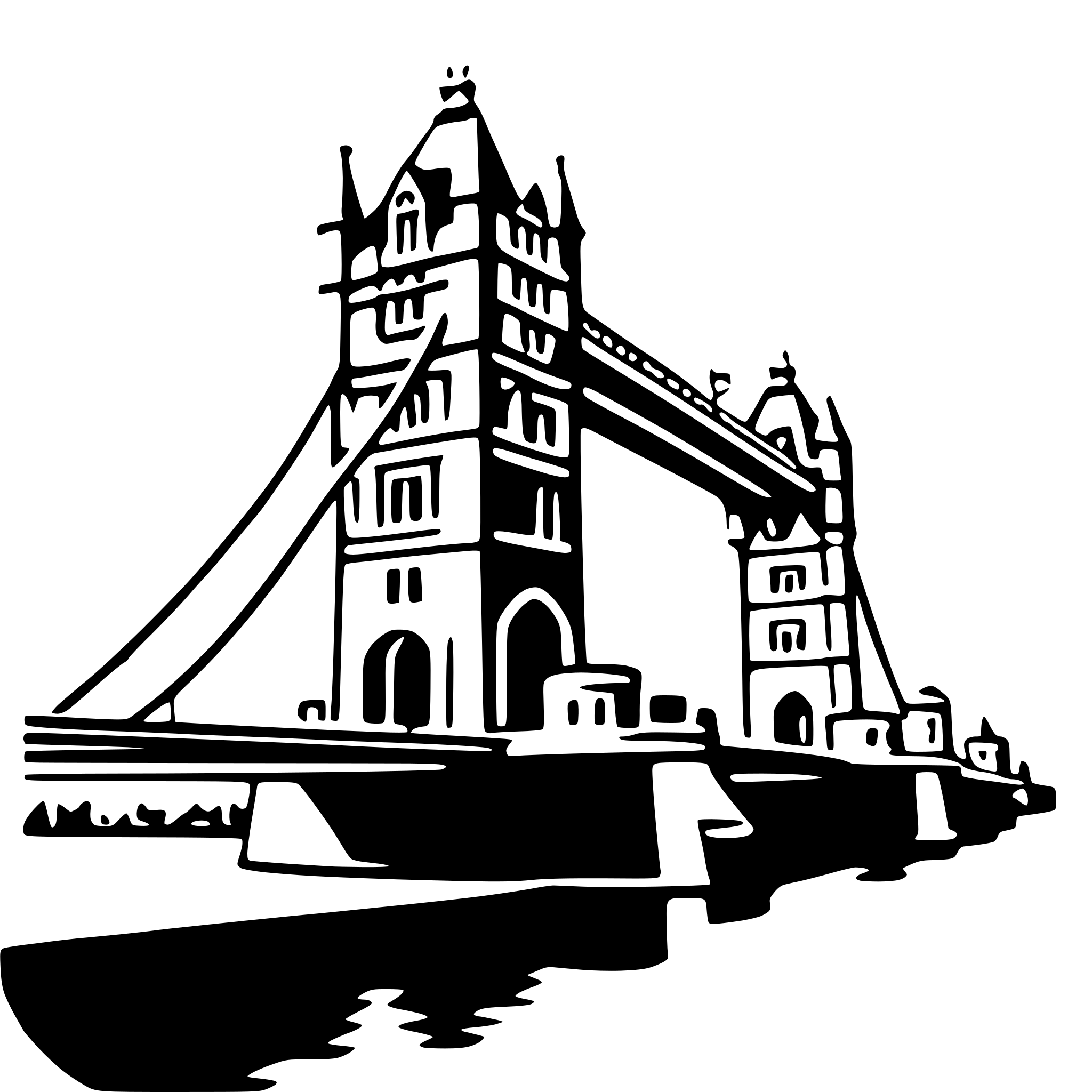 AI-generated SVG of 'tower bridge'