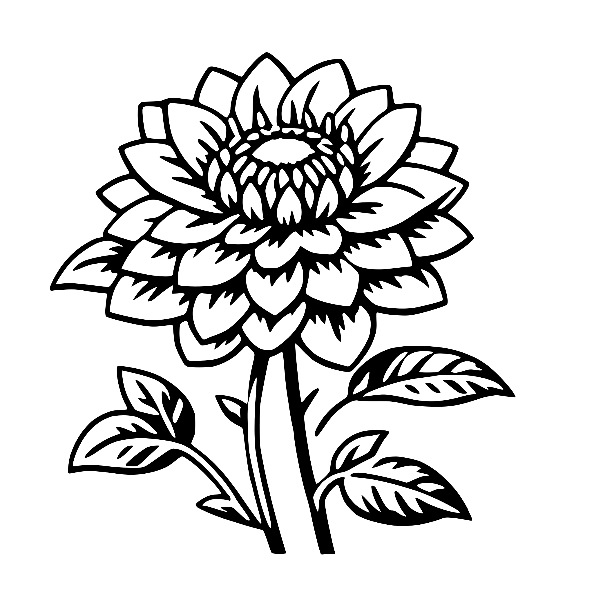 AI-generated SVG of 'dahlia'
