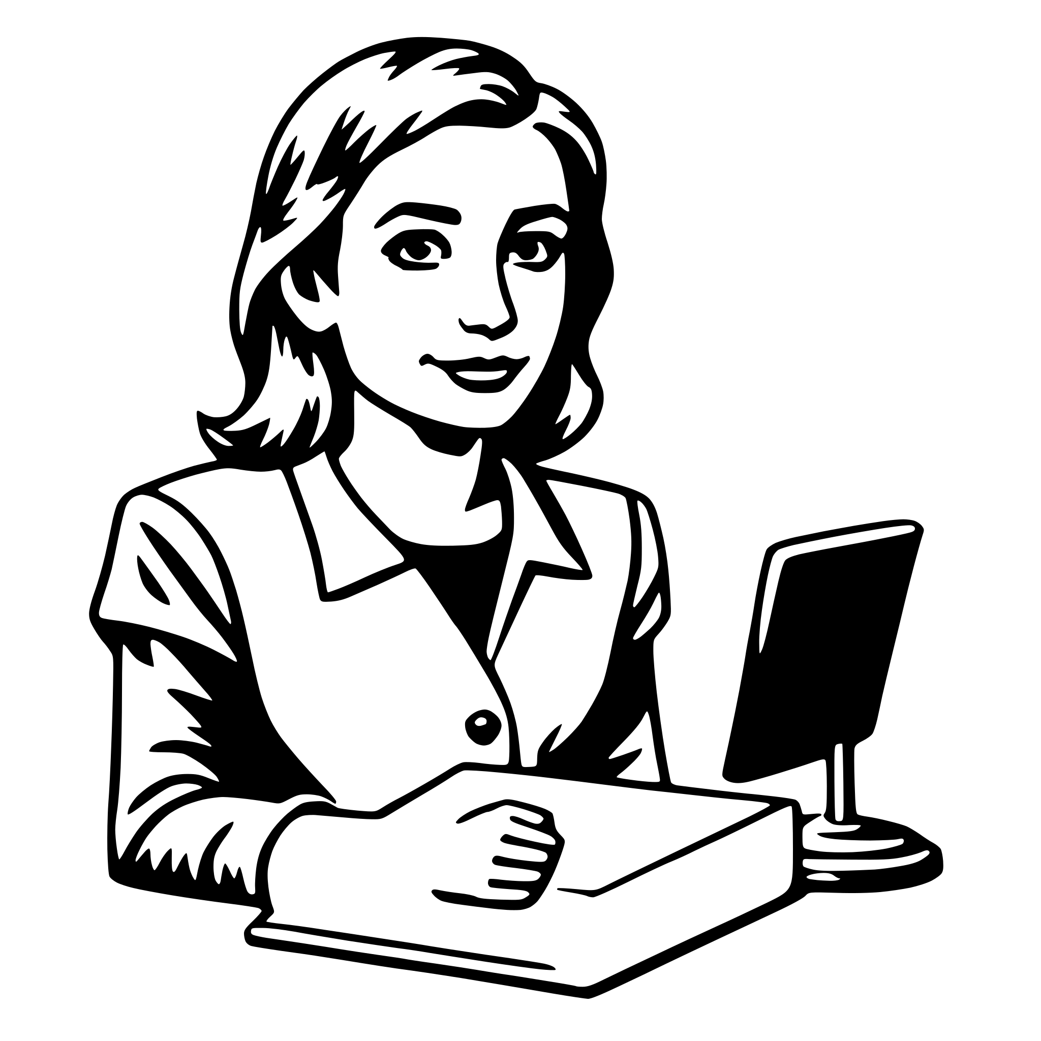 AI-generated SVG of a paralegal