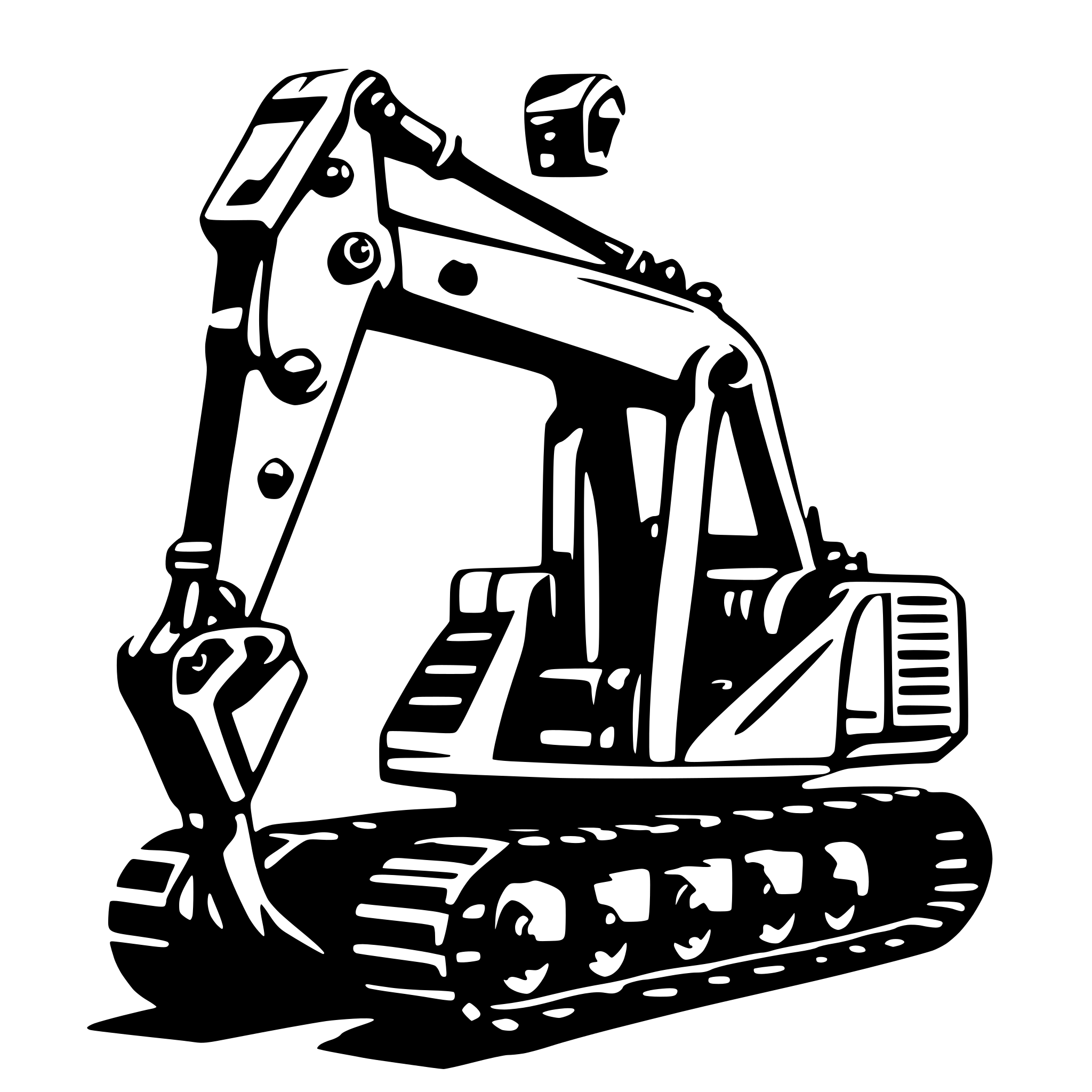 AI-generated SVG of a excavator