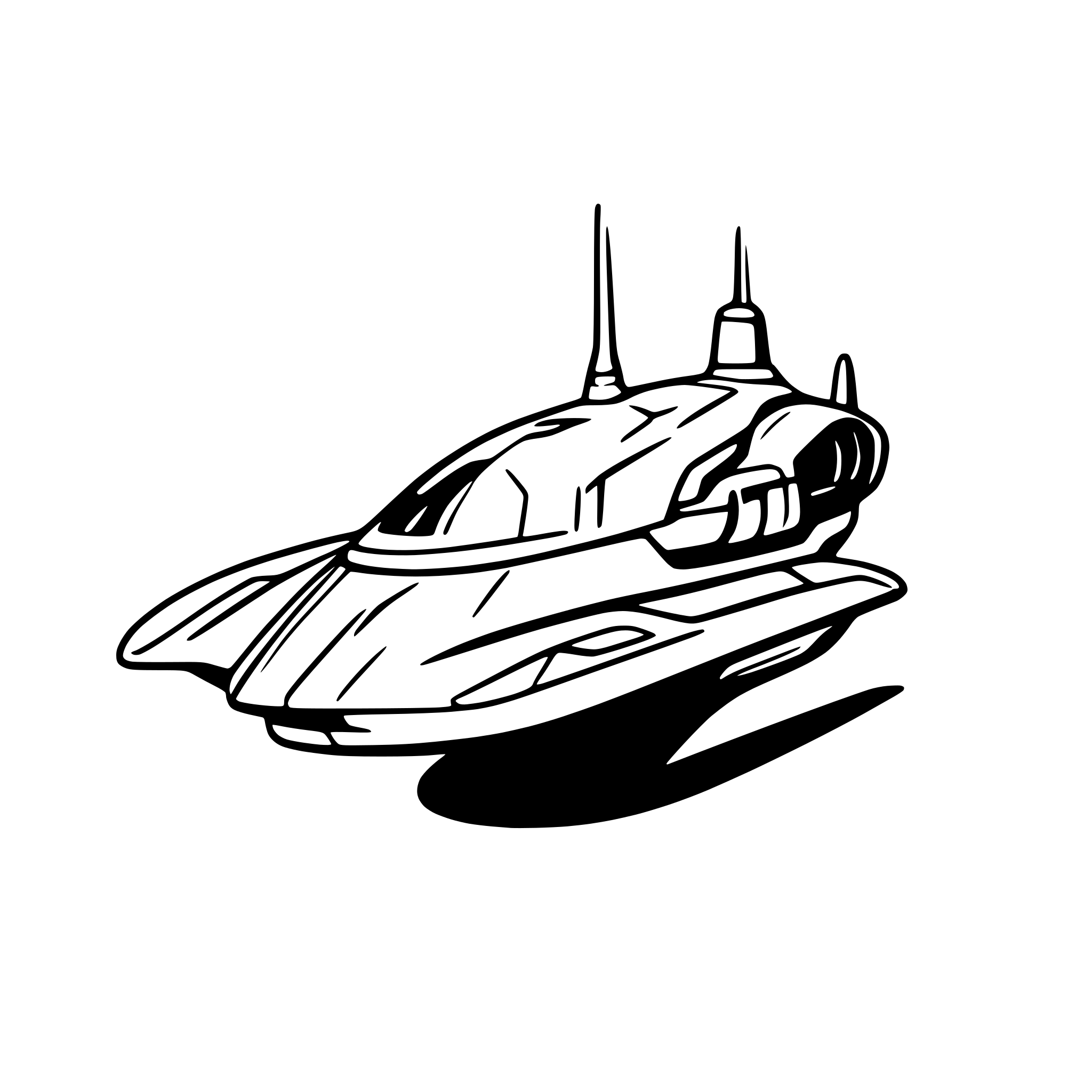 AI-generated SVG of 'spaceship of captain future'