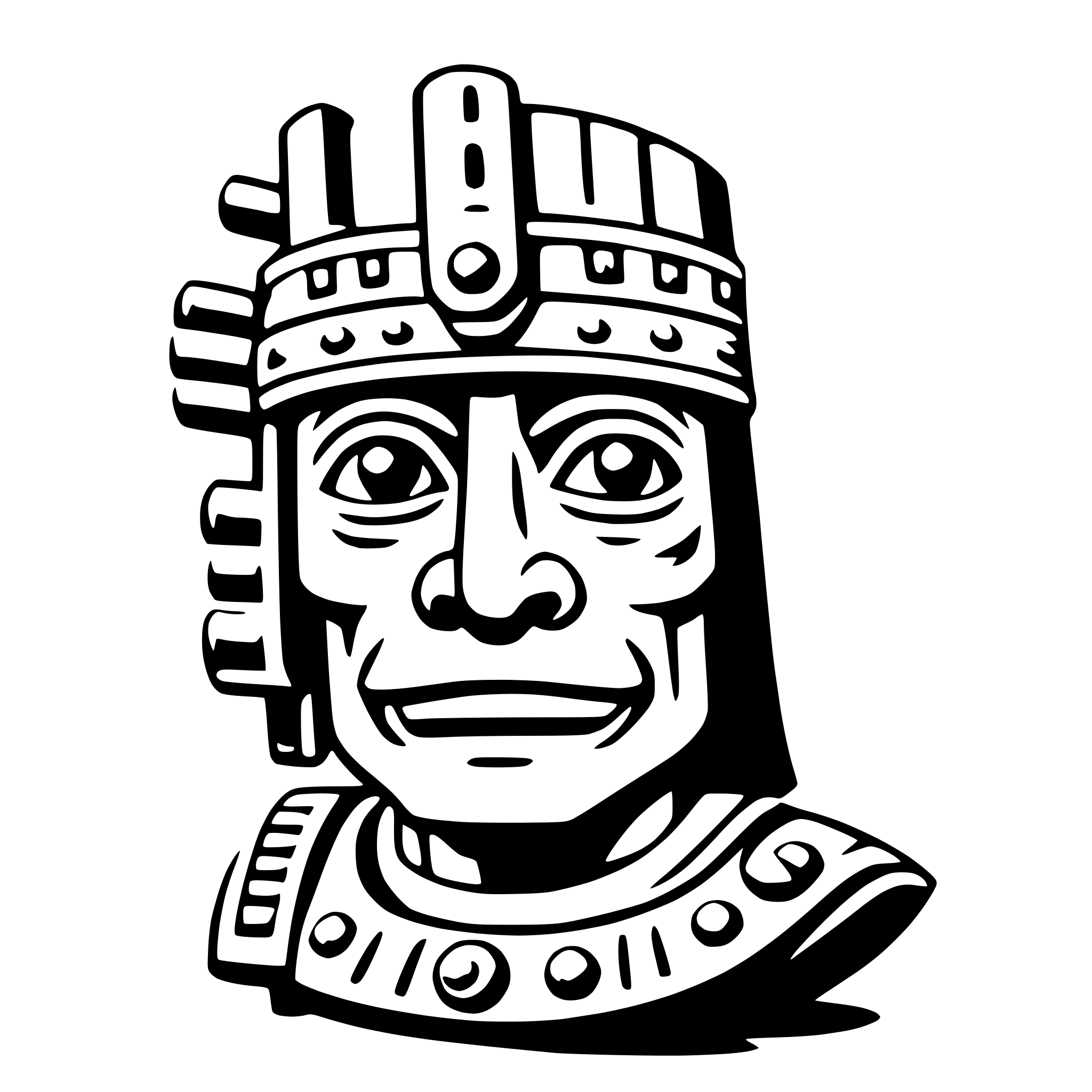 AI-generated SVG of 'tlaloc'
