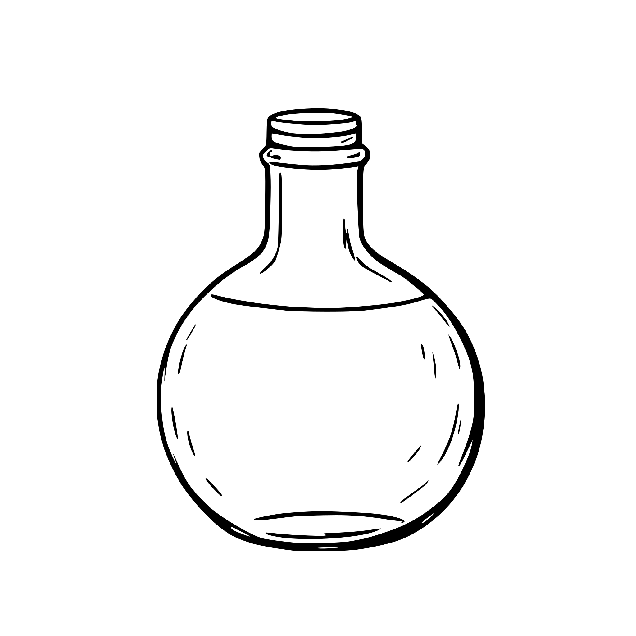 AI-generated SVG of 'empty round potion bottle'