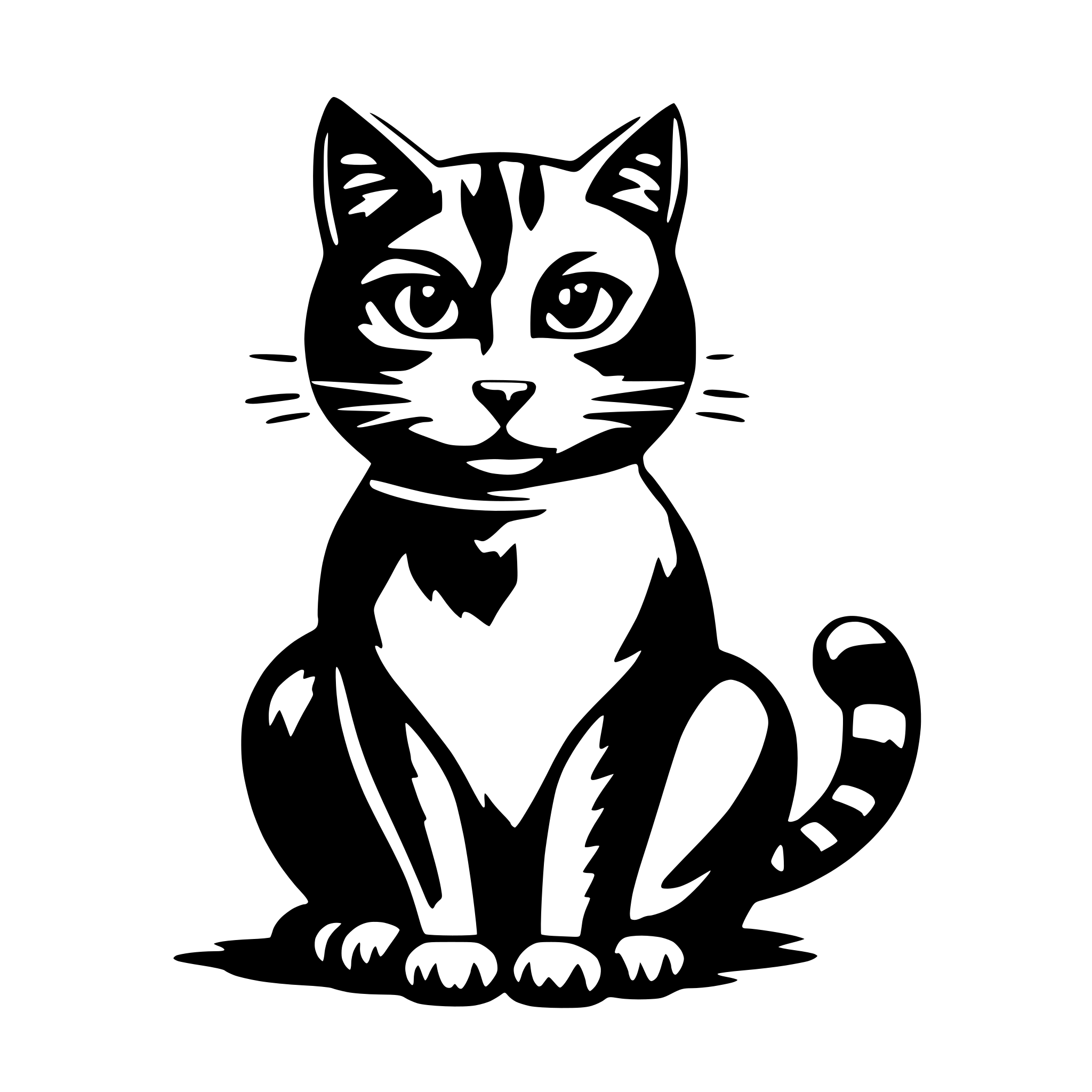 AI-generated SVG of 'cat with super power'