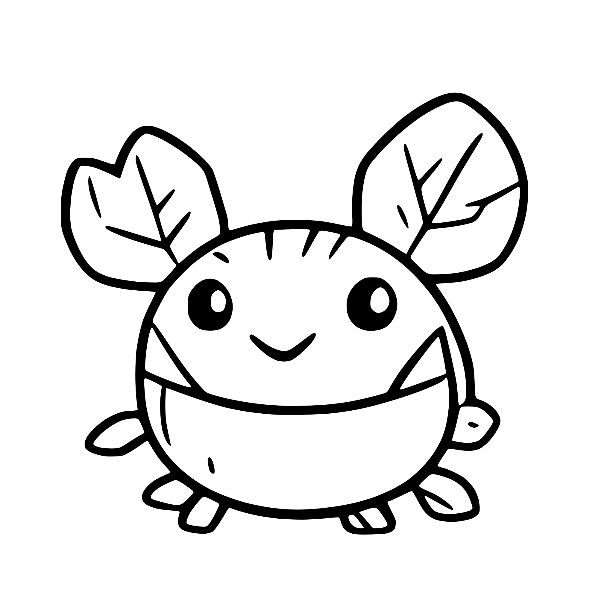 AI-generated SVG of a cute crab smiling