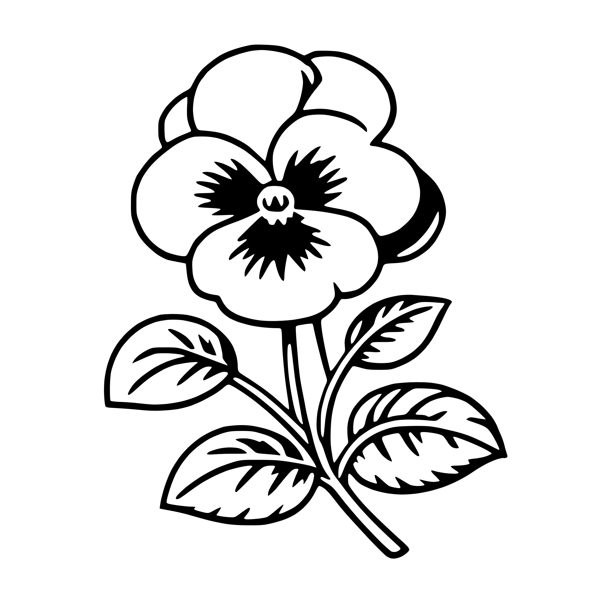 AI-generated SVG of 'pansy'