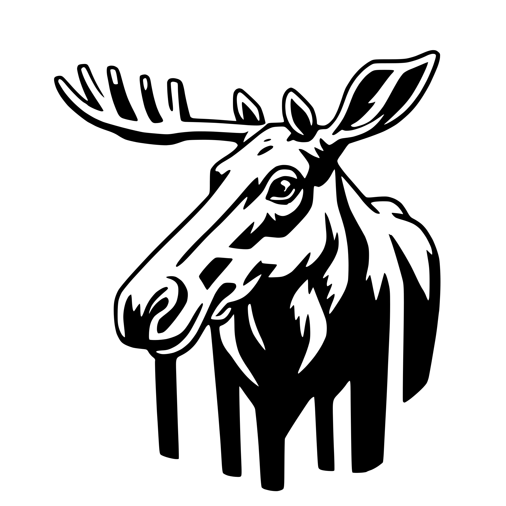 AI-generated SVG of a moose