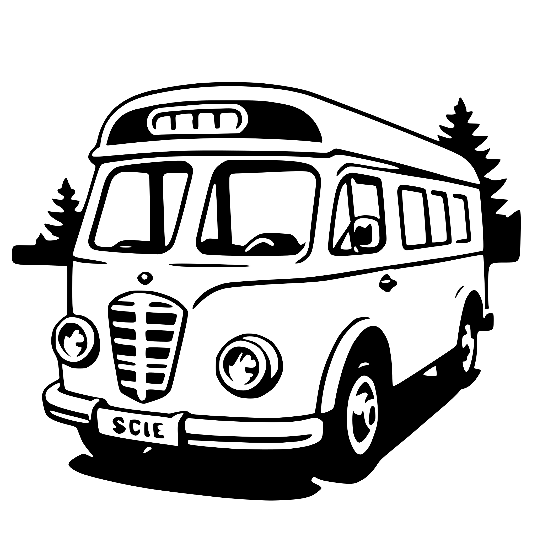 AI-generated SVG of a minibus