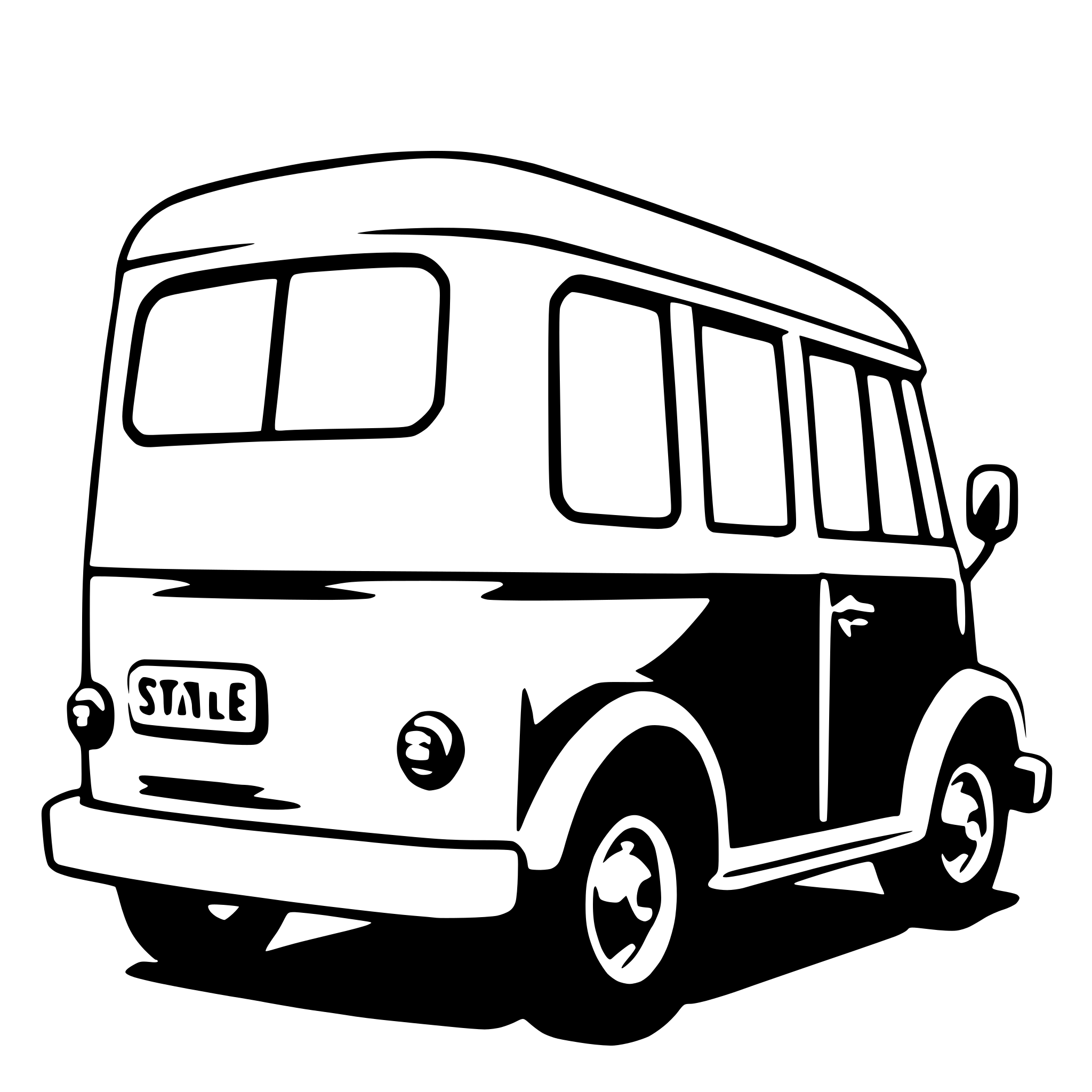AI-generated SVG of a minibus