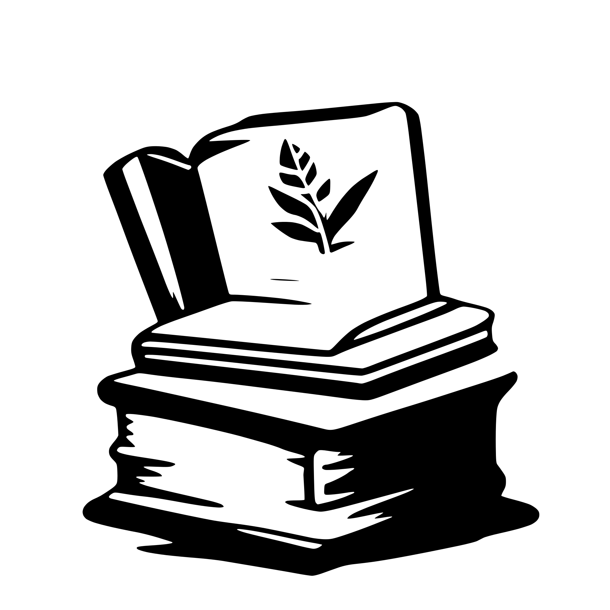 AI-generated SVG of a logo solid book exam