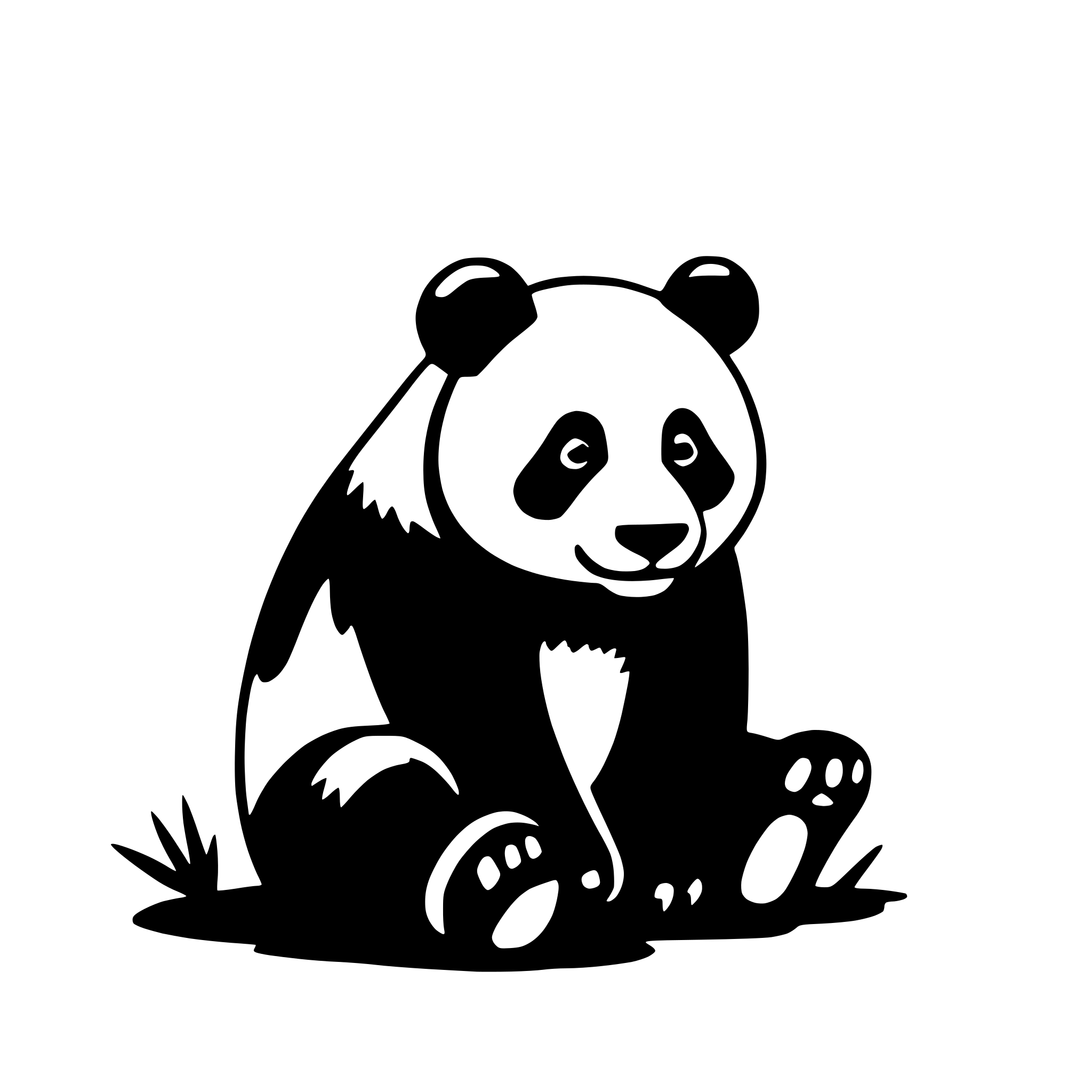 AI-generated SVG of a panda