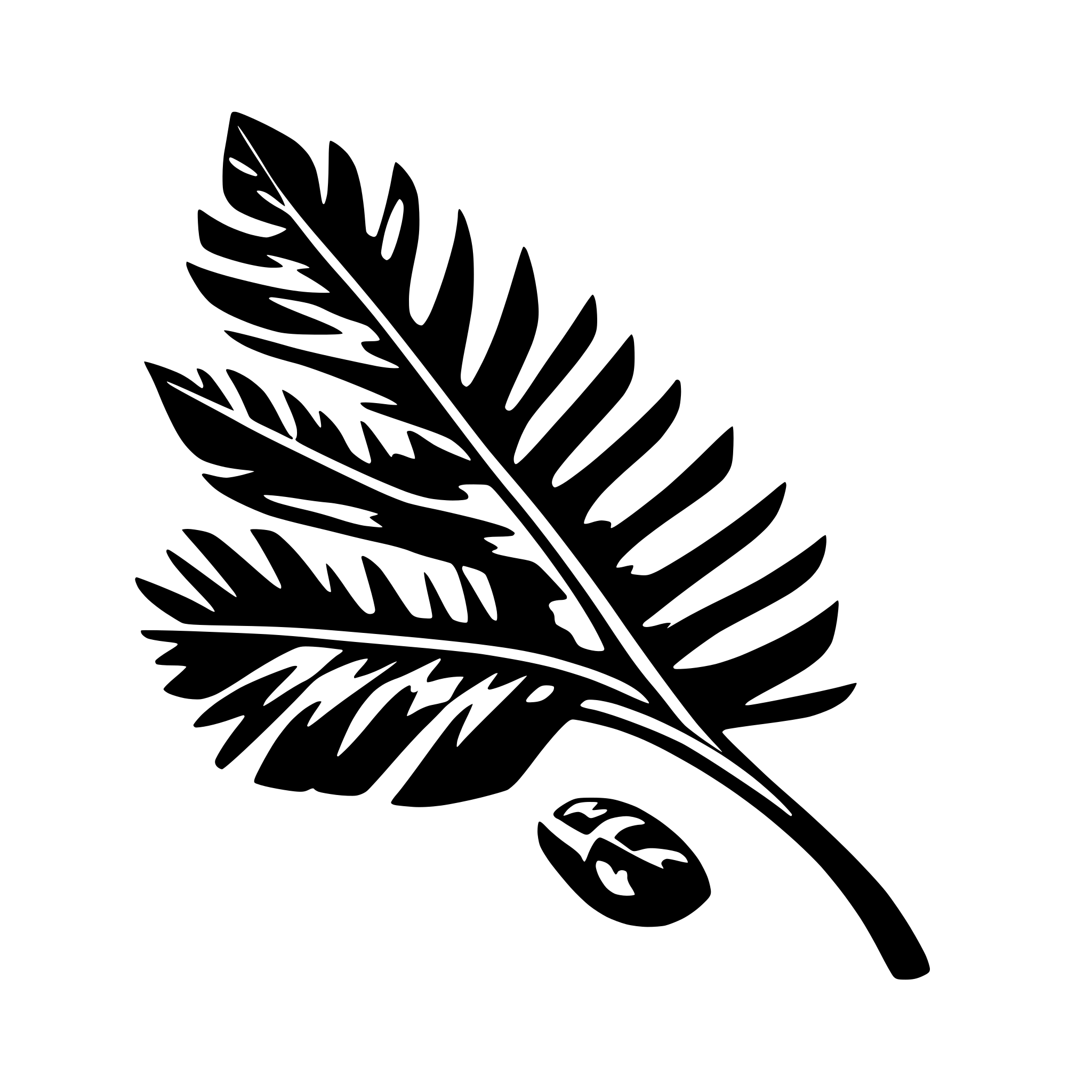 AI-generated SVG of 'palm frond'