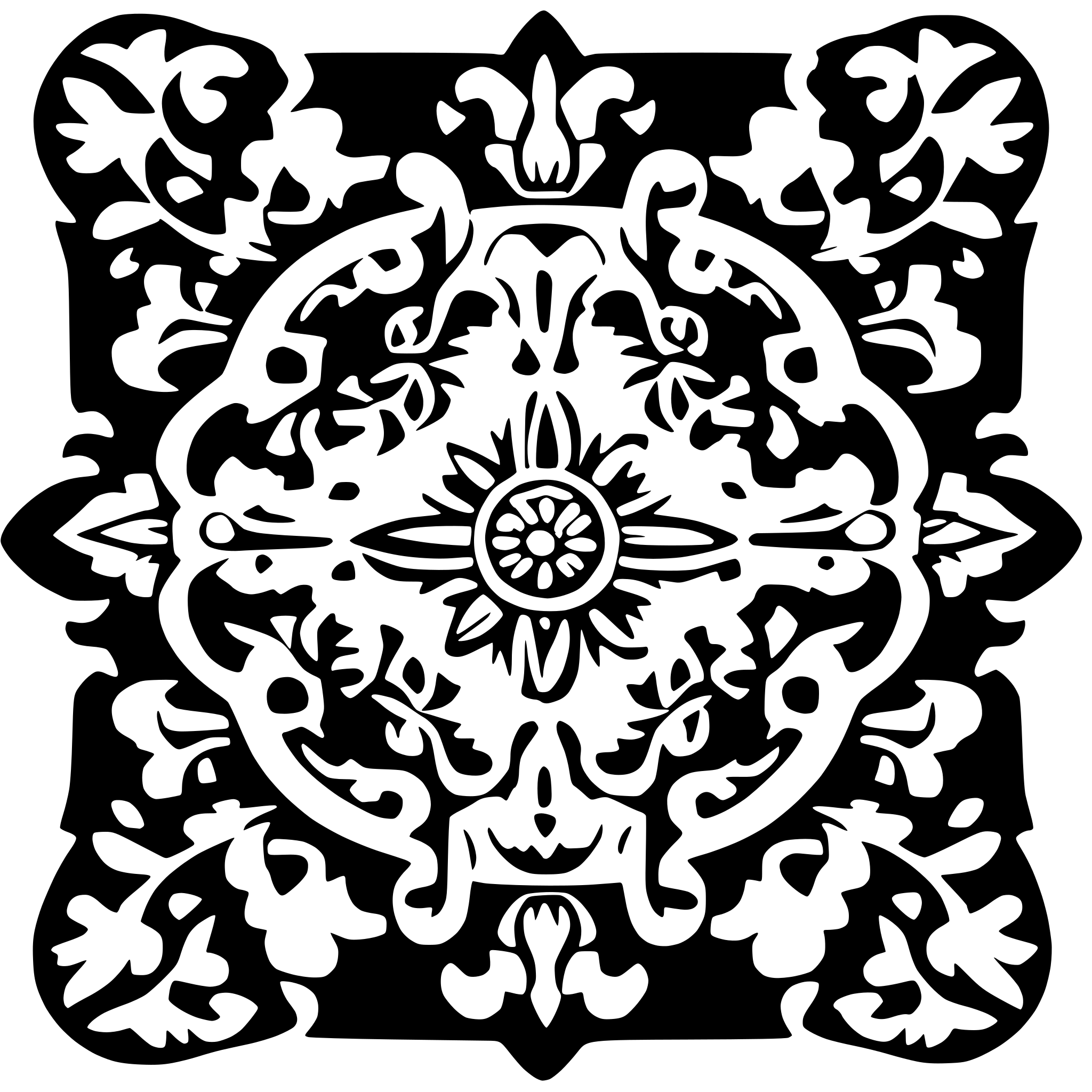 AI-generated SVG of 'symmetric talavera'
