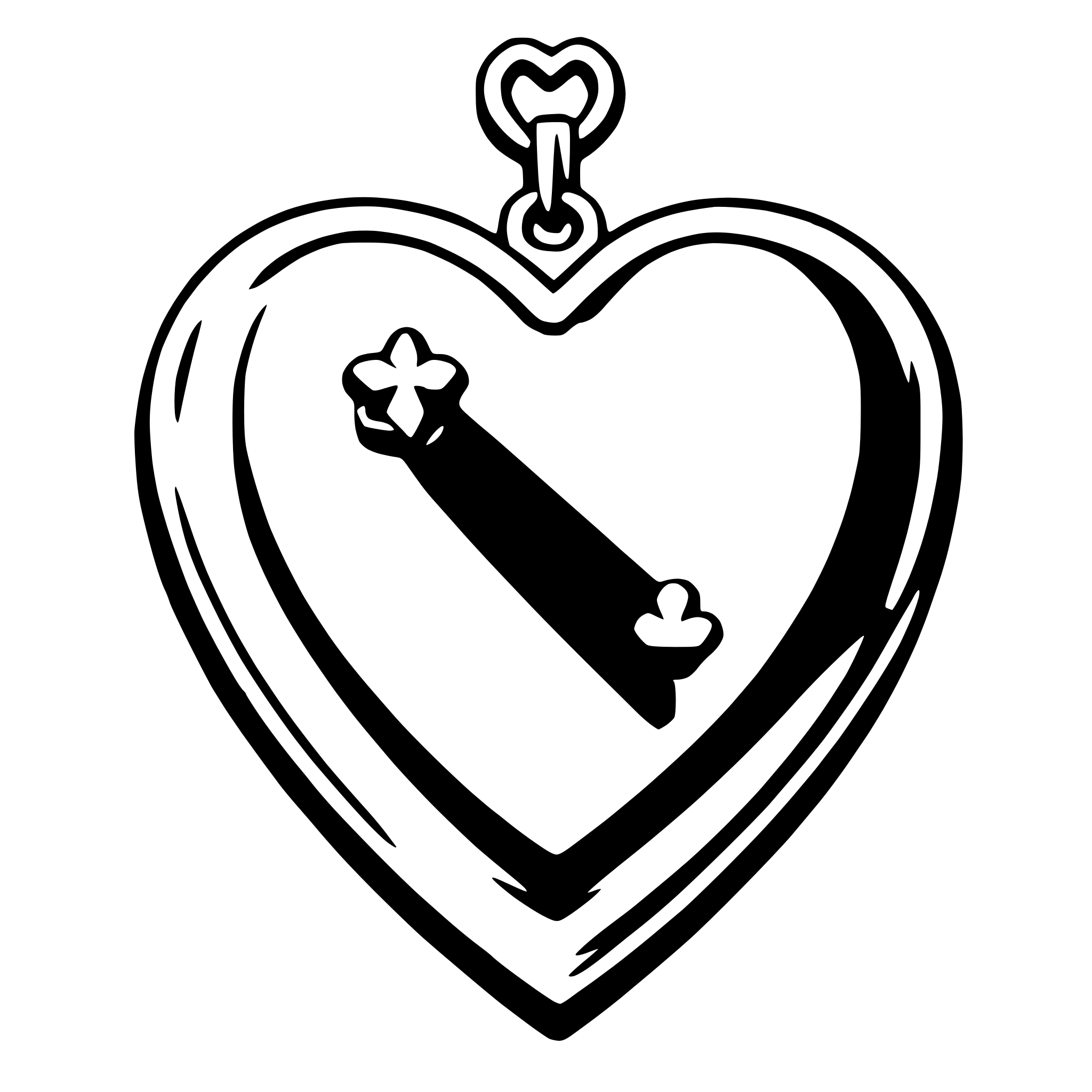 AI-generated SVG of a heart-shaped locket