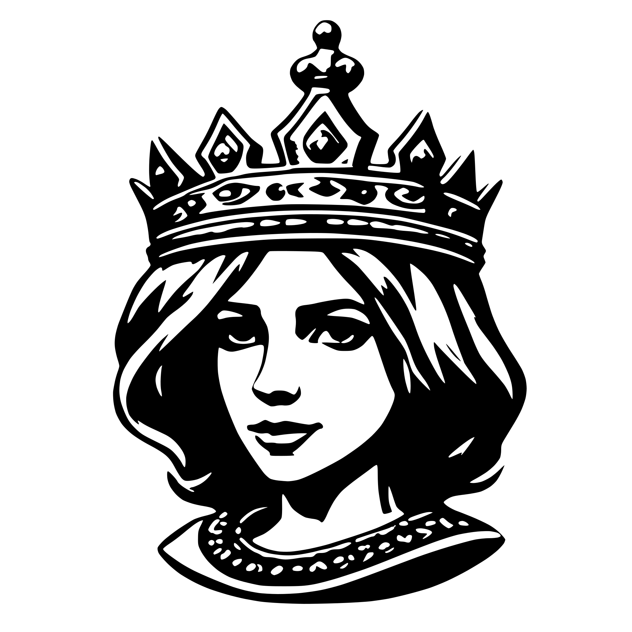 AI-generated SVG of a fantasy styled crown