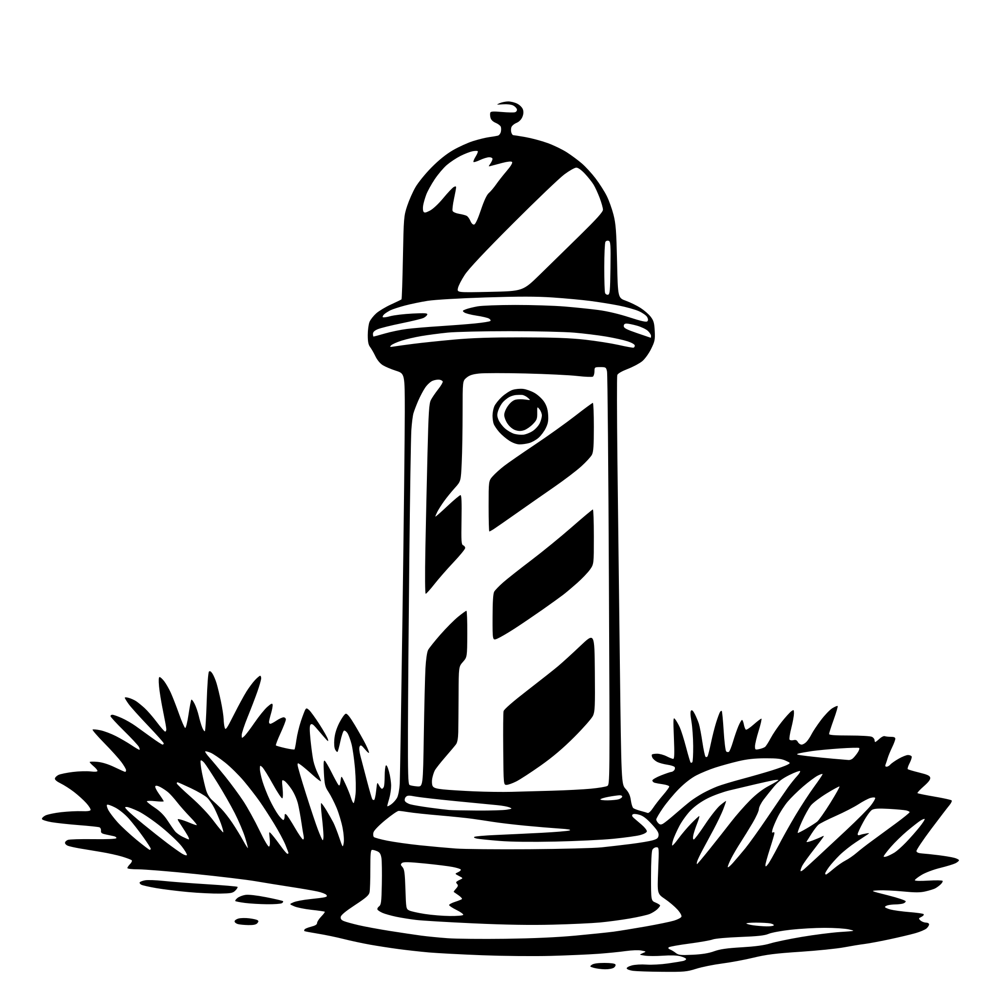 AI-generated SVG of a barber pole