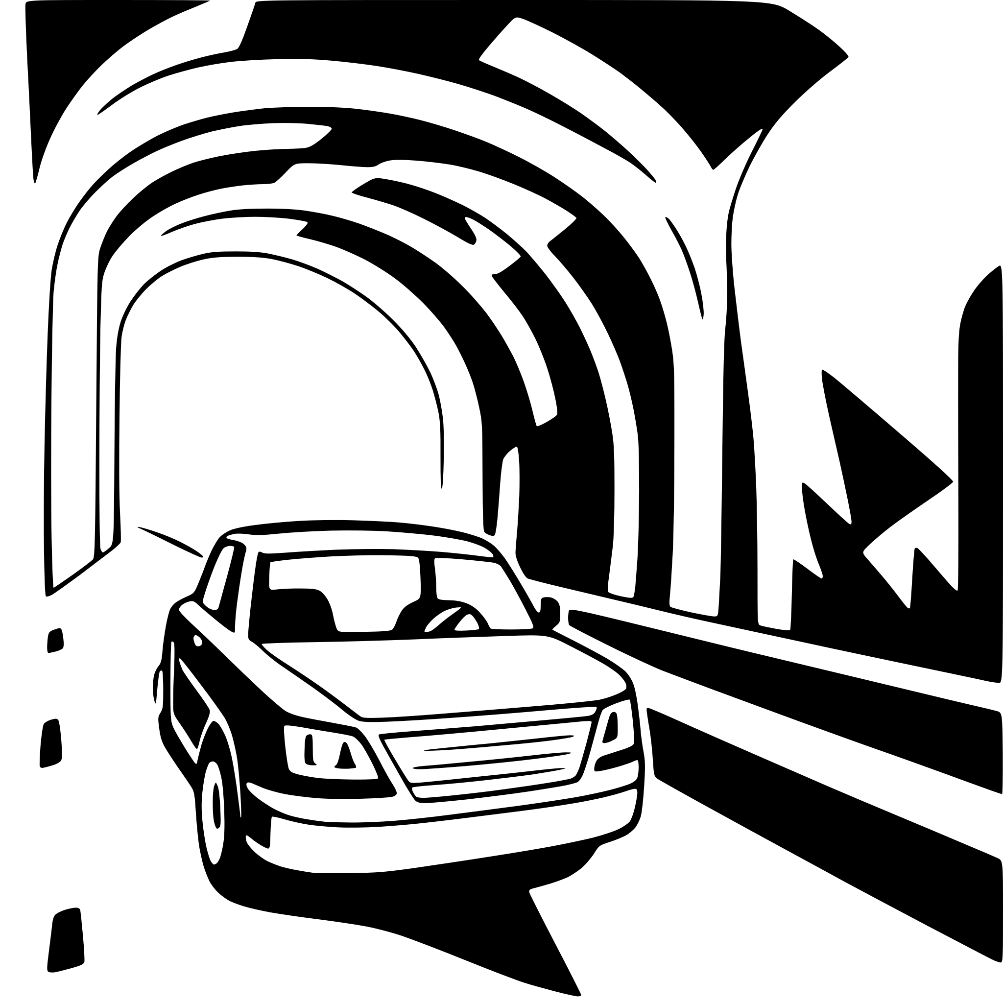 AI-generated SVG of 'car driving through tunnel'