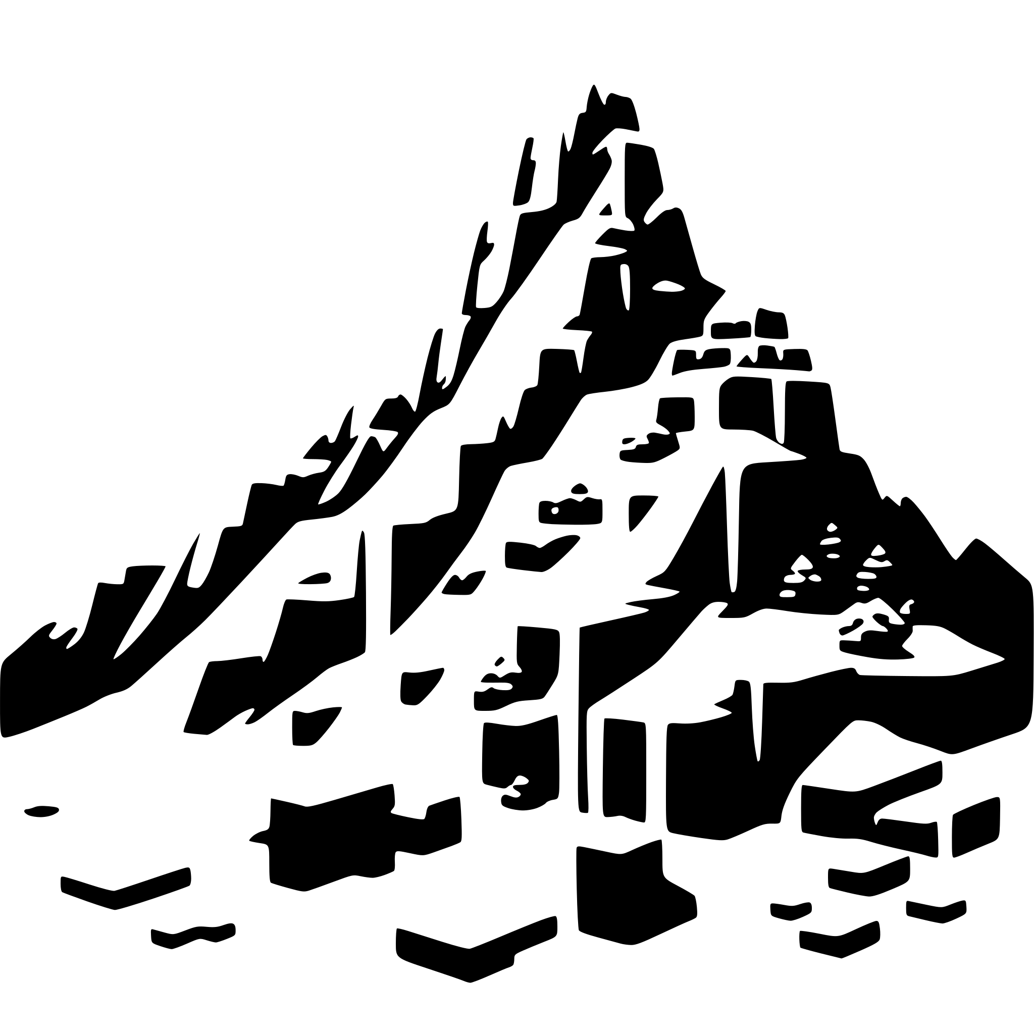 AI-generated SVG of 'Minecraft mountain blocky with snow'