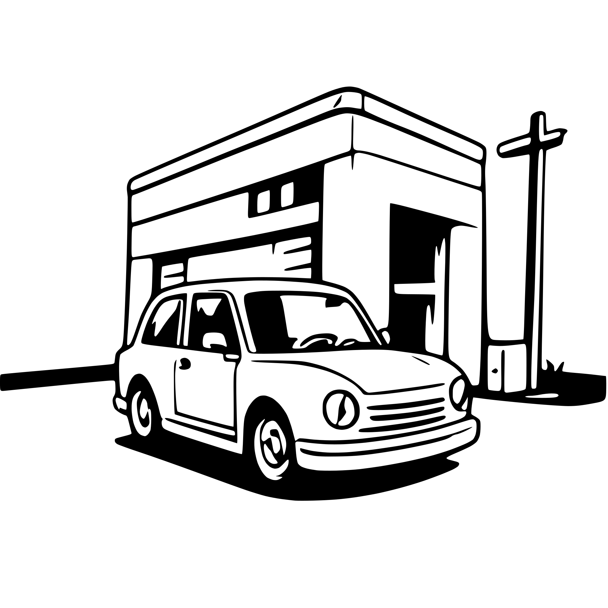 AI-generated SVG of a auto Parkhaus